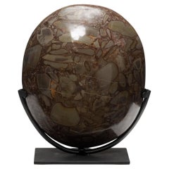 Mounted Chinese Meditation Puddingstone