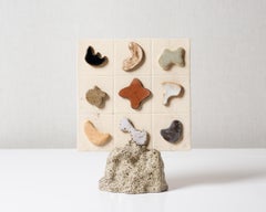Montierte Skulptur in Farbe und Form