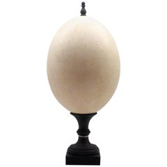 Mounted Elephant Bird Egg Replica with Finial