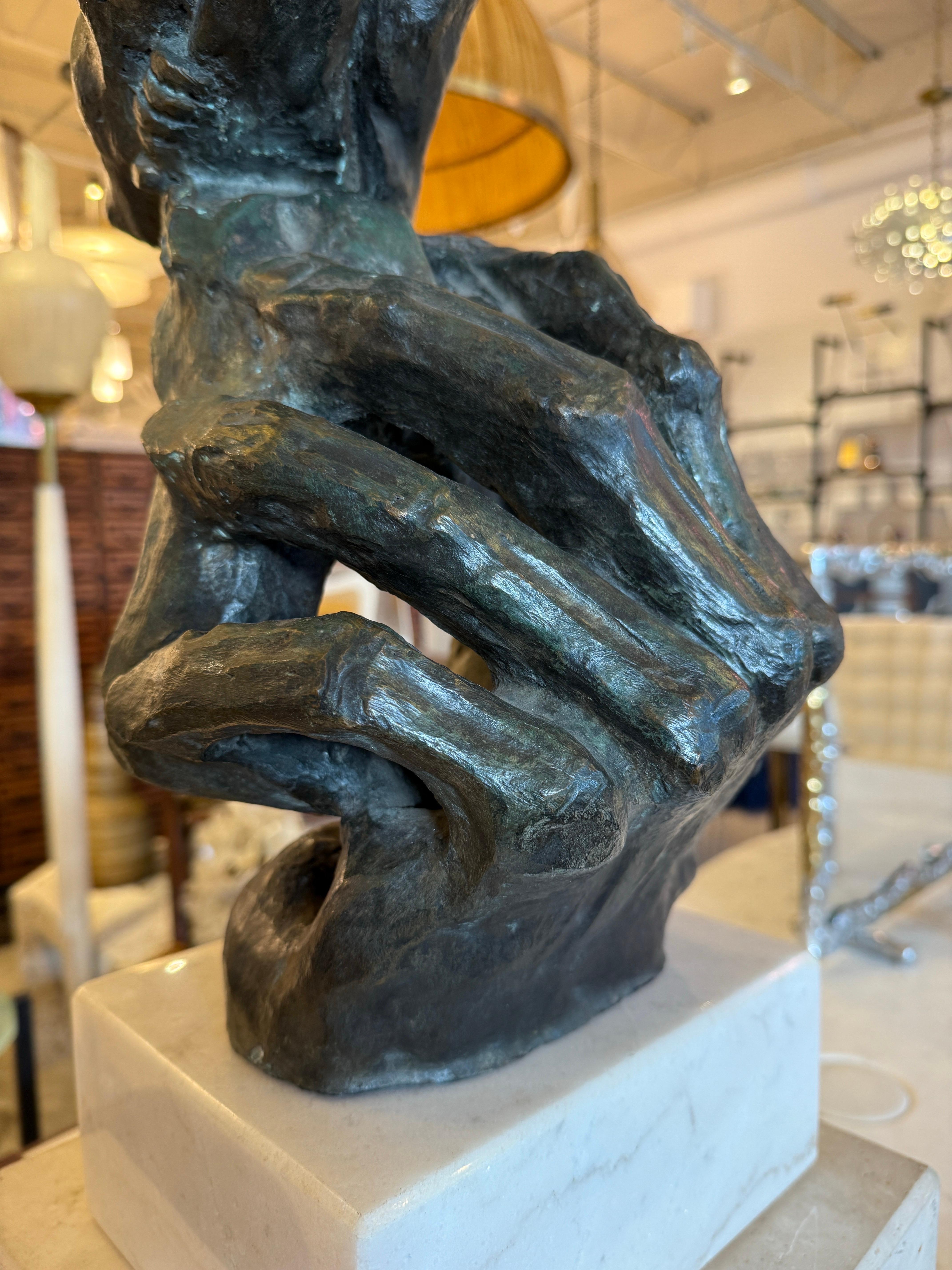 Scultura figurativa in bronzo montata di Elias Lifshitz in vendita 4