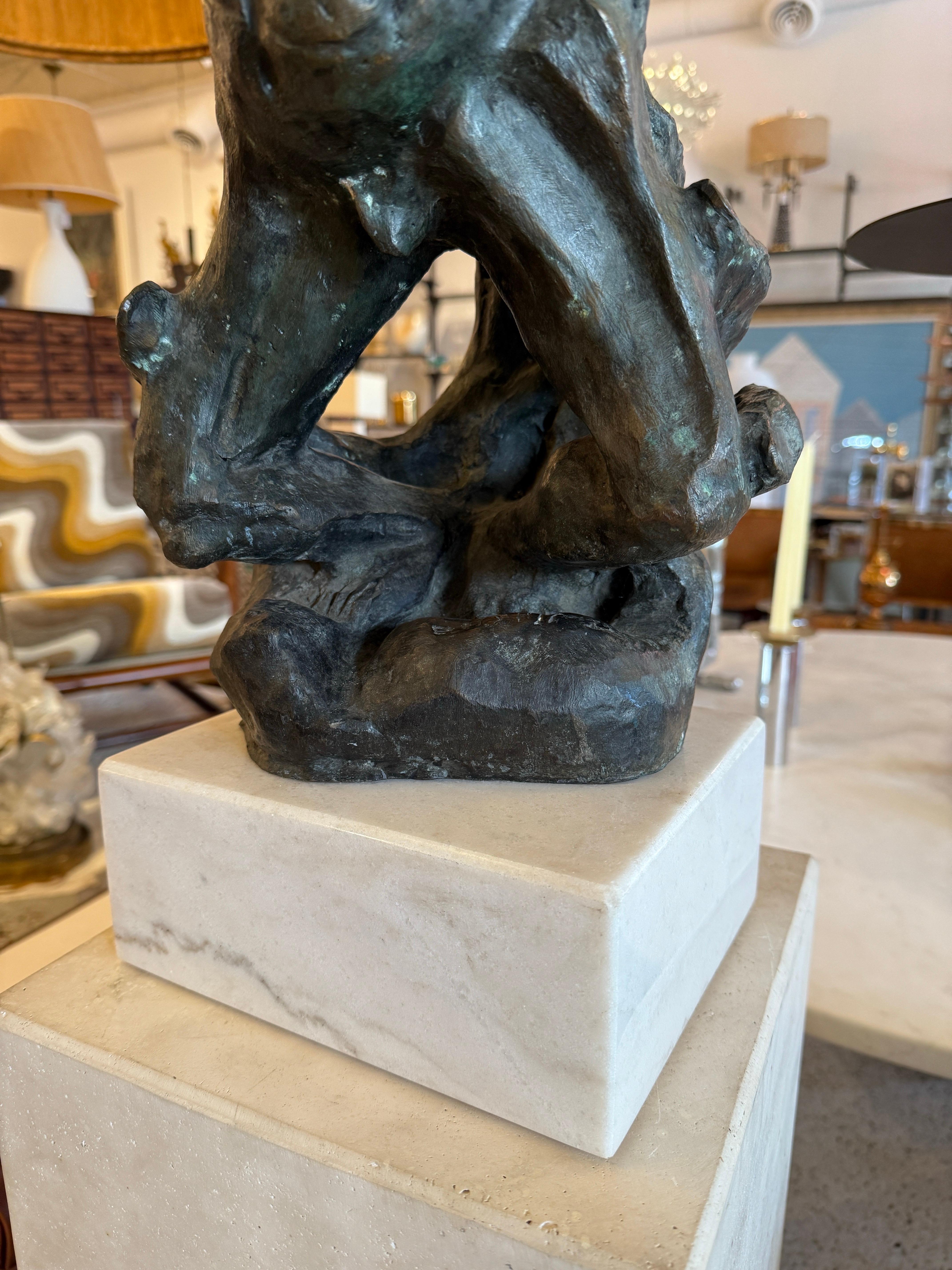 Scultura figurativa in bronzo montata di Elias Lifshitz in vendita 5