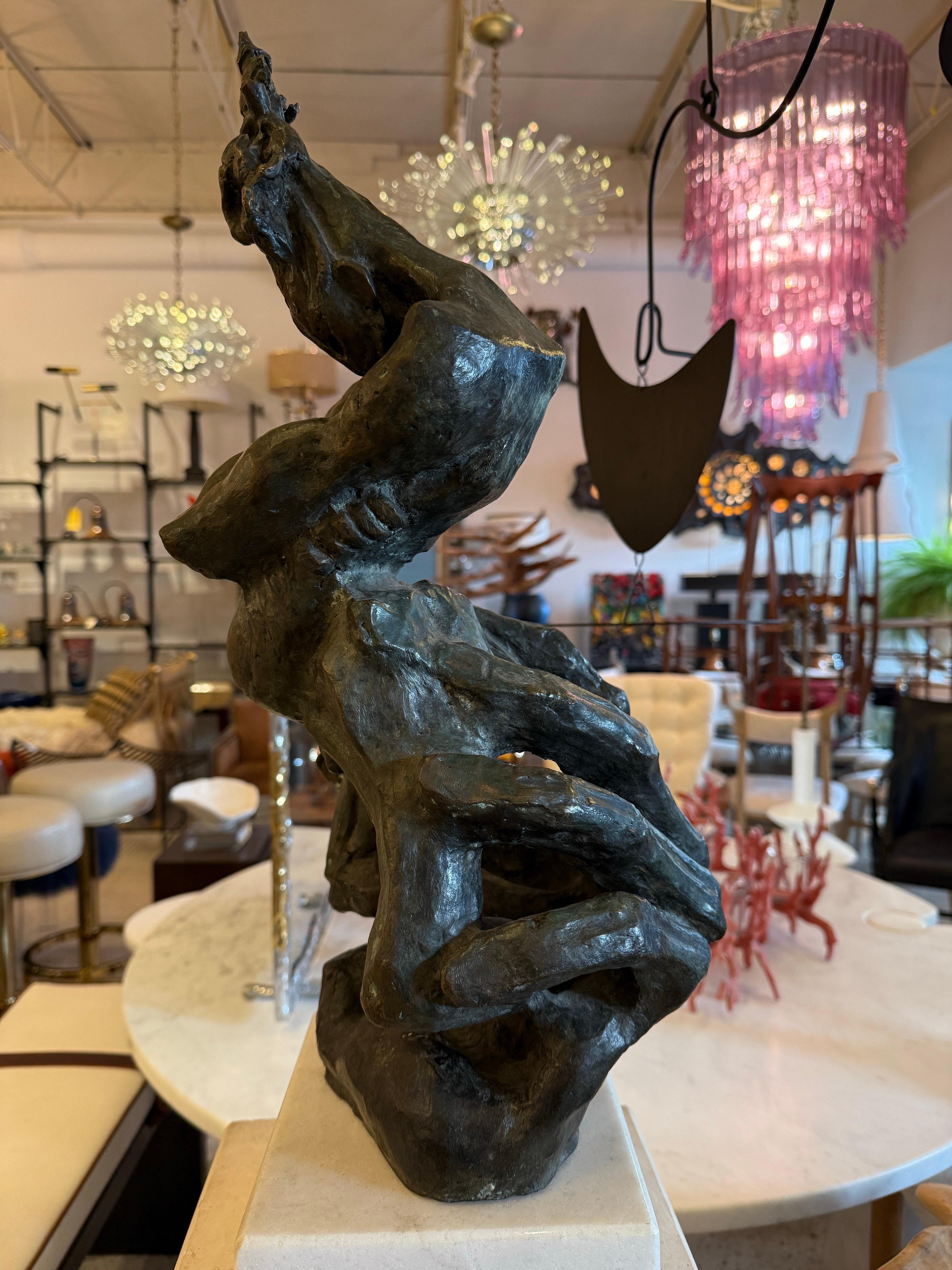 Scultura figurativa in bronzo montata di Elias Lifshitz in vendita 1