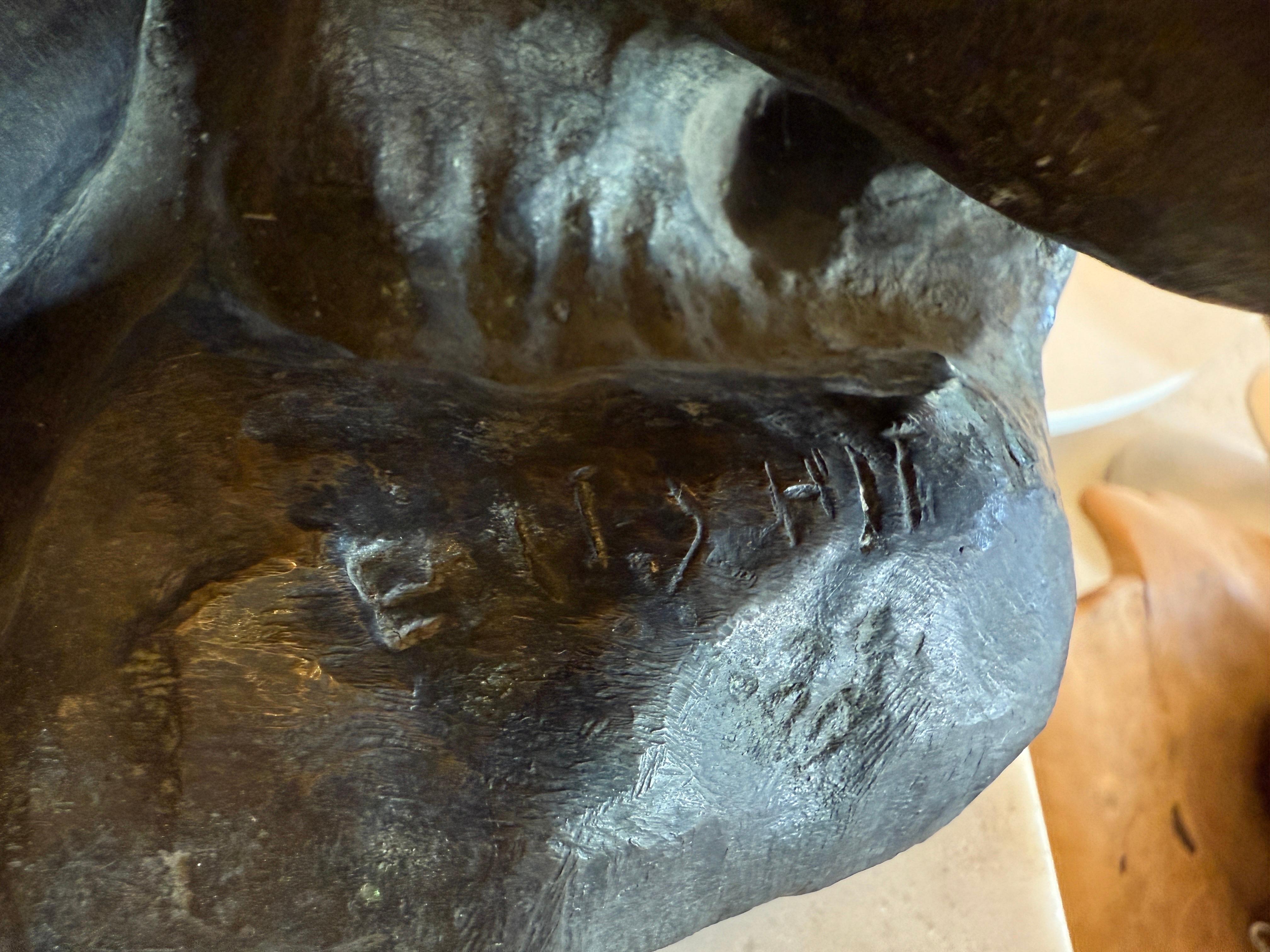 Scultura figurativa in bronzo montata di Elias Lifshitz in vendita 2