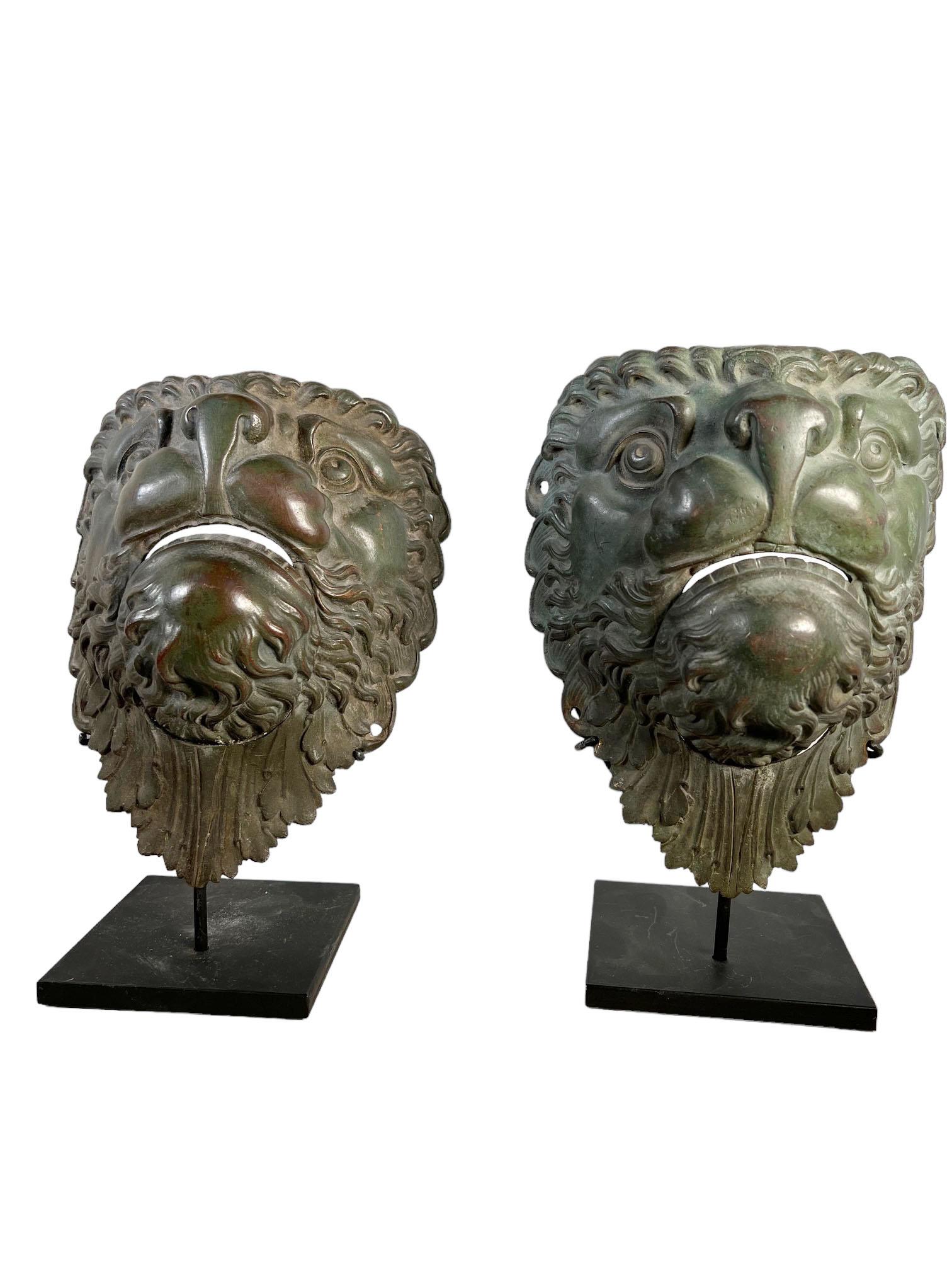Maschera di leone francese montata in bronzo in vendita 1
