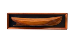 Mounted Half-Hull Wooden Boat Builder's Model