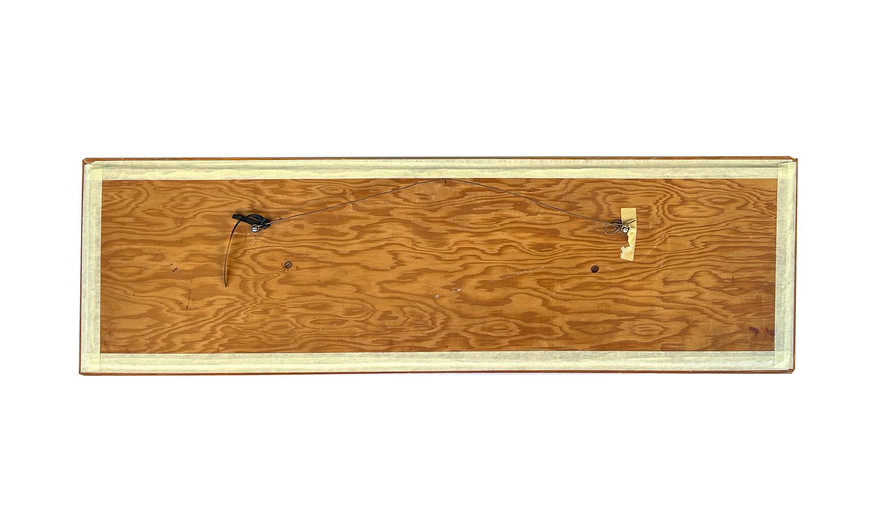 Mounted Half-Hull Wooden Boat Builder's Model In Good Condition In San Francisco, CA