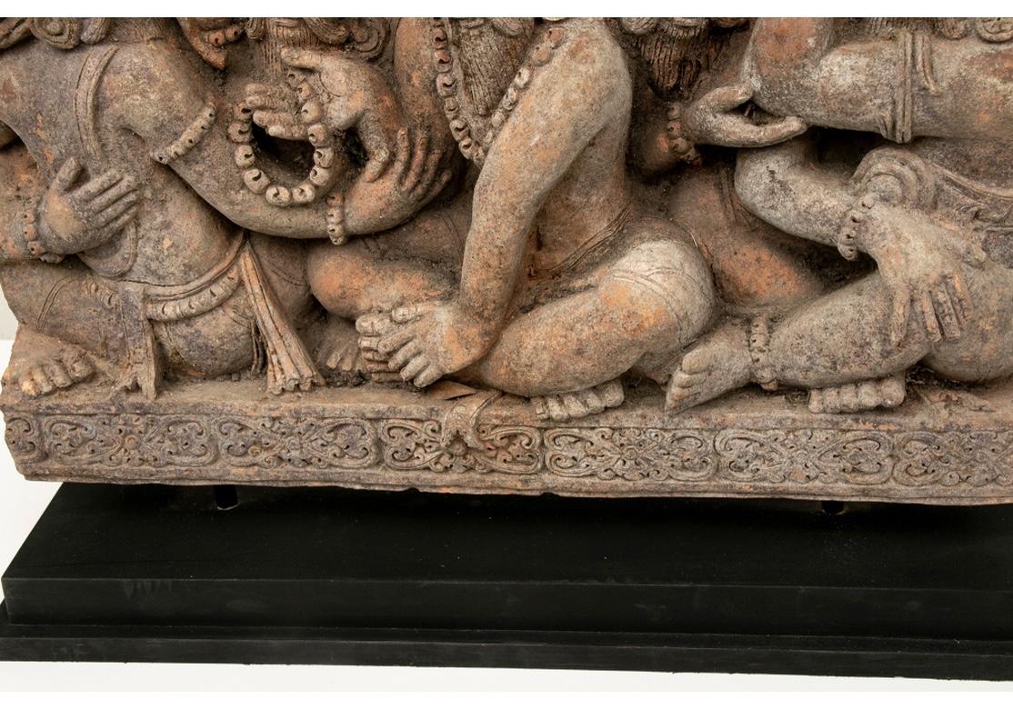 Asian Mounted Indonesian Terracotta Temple Panel
