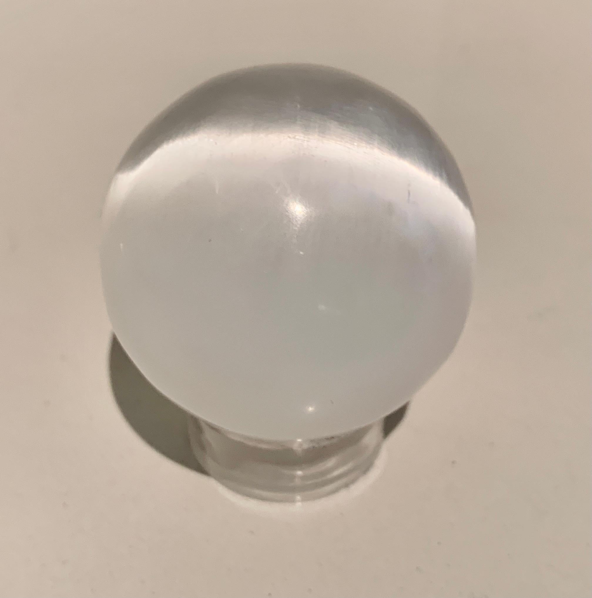 Opaline Glass Mounted Iridescent Opaline Sphere Paper Weight For Sale