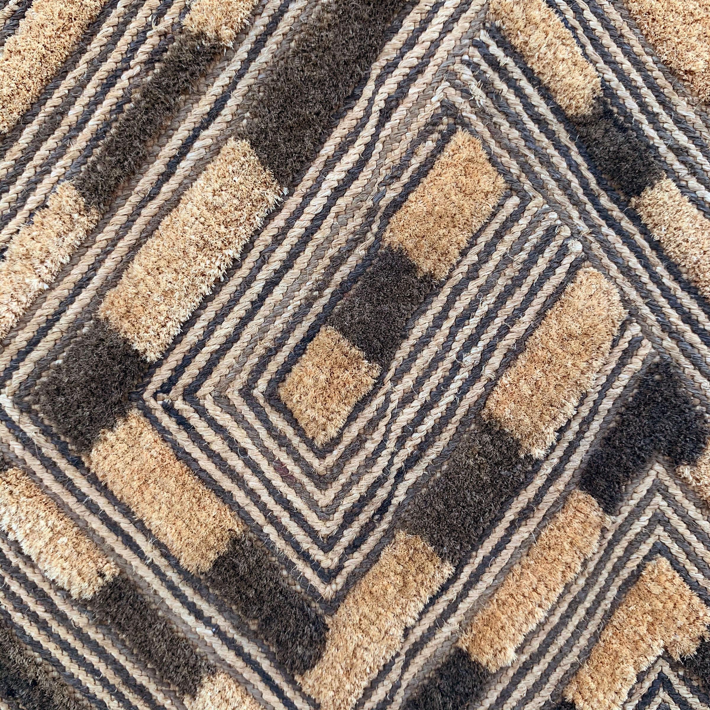 Congolese Mounted Kuba Cloth Panel For Sale