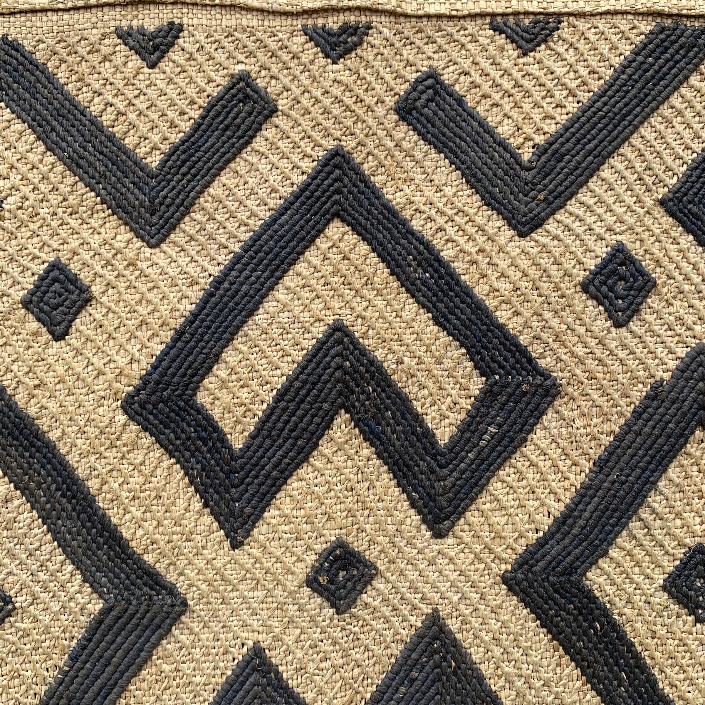 20th Century Mounted Kuba Cloth Panel