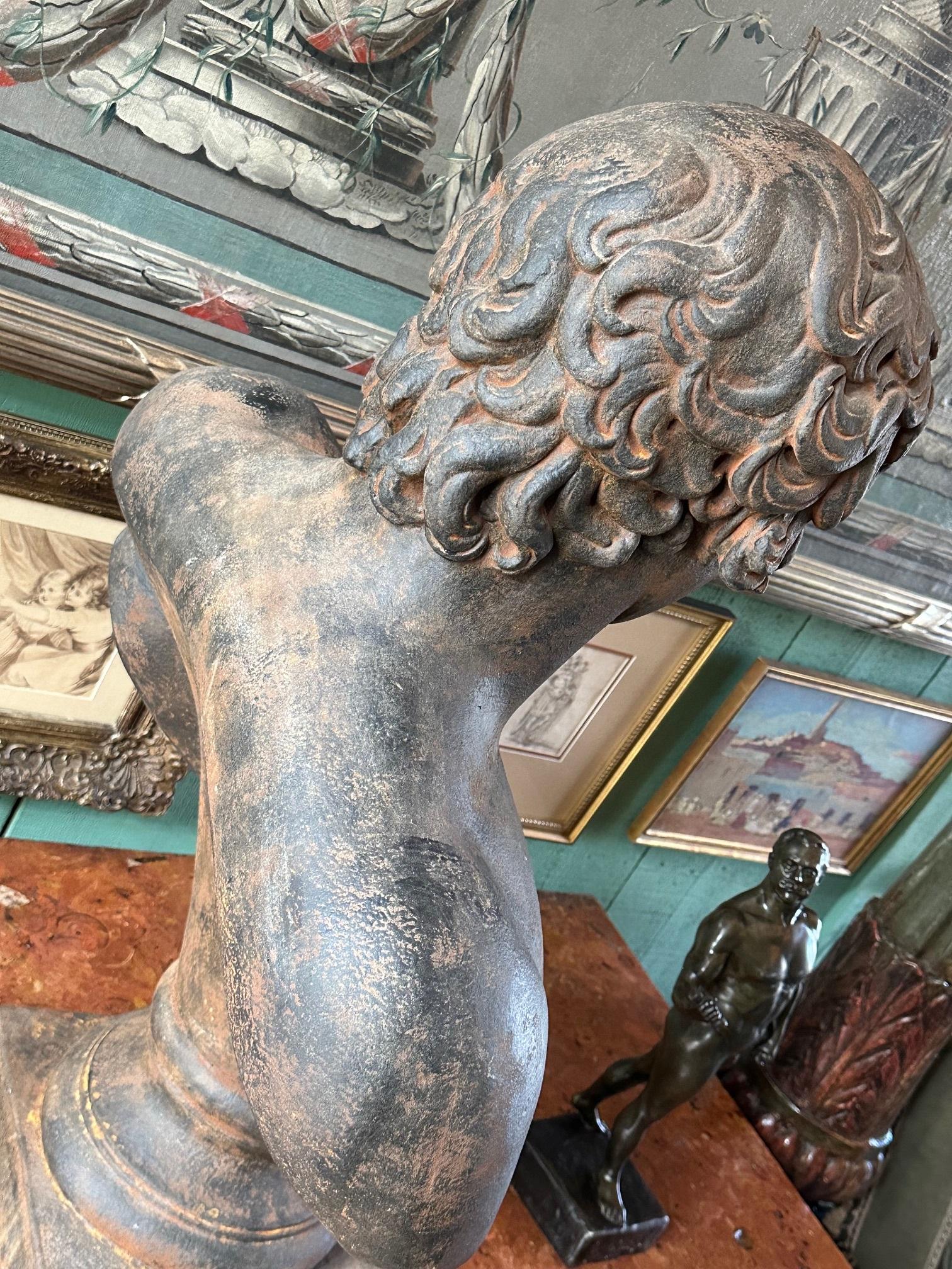 Busto Grande Montado Dios de la Belleza Estudio de Fundición de Antinoo en Escultura de Estilo Romano Otro en venta
