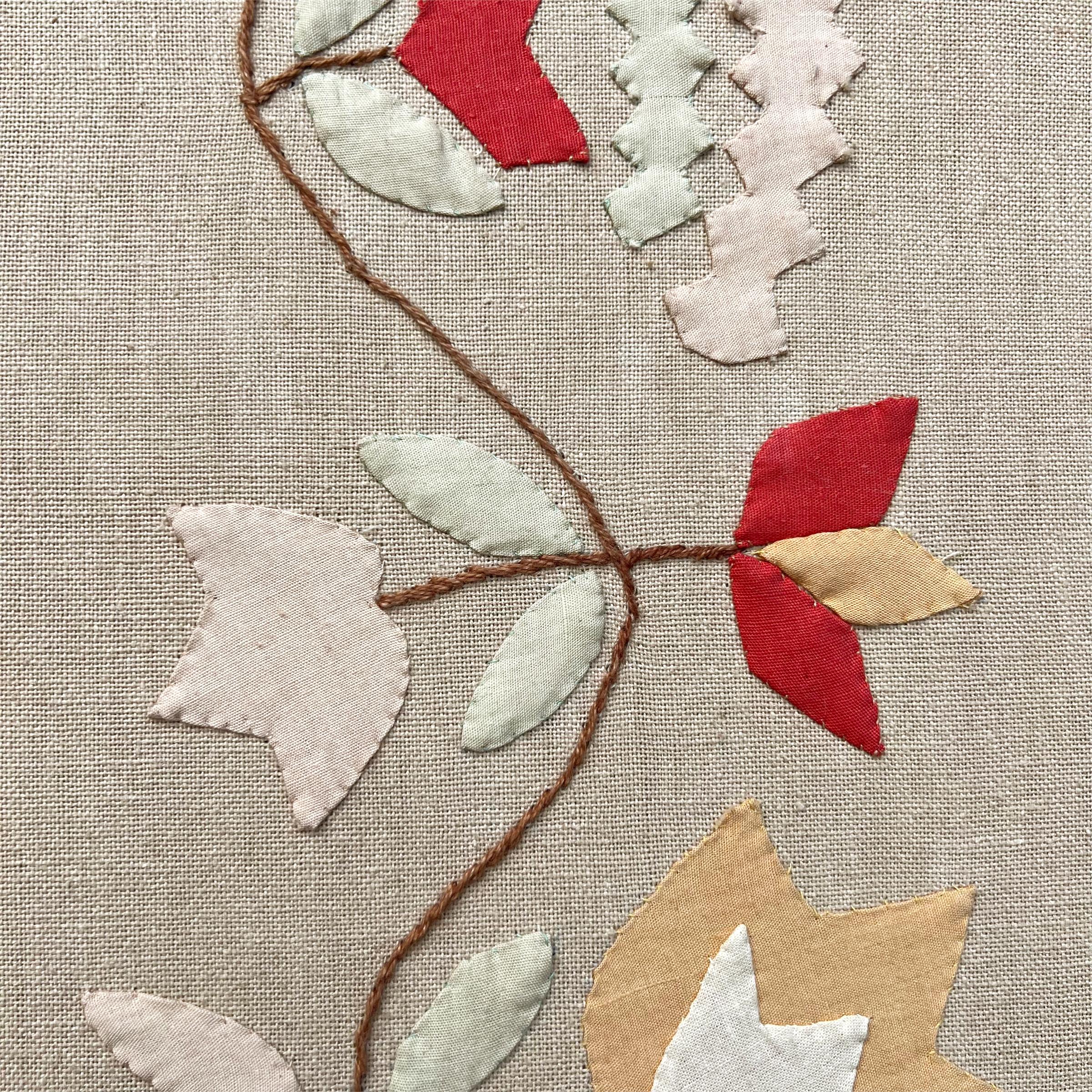 Mounted Late 19th Century American Appliqué Textile For Sale 8