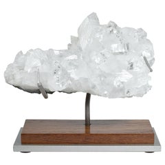 Mounted Naturally-Formed Indian Mineral Clear Apophyllite