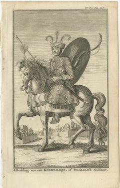 Mounted Persian Soldier – Safavid Military Costume, c.1730