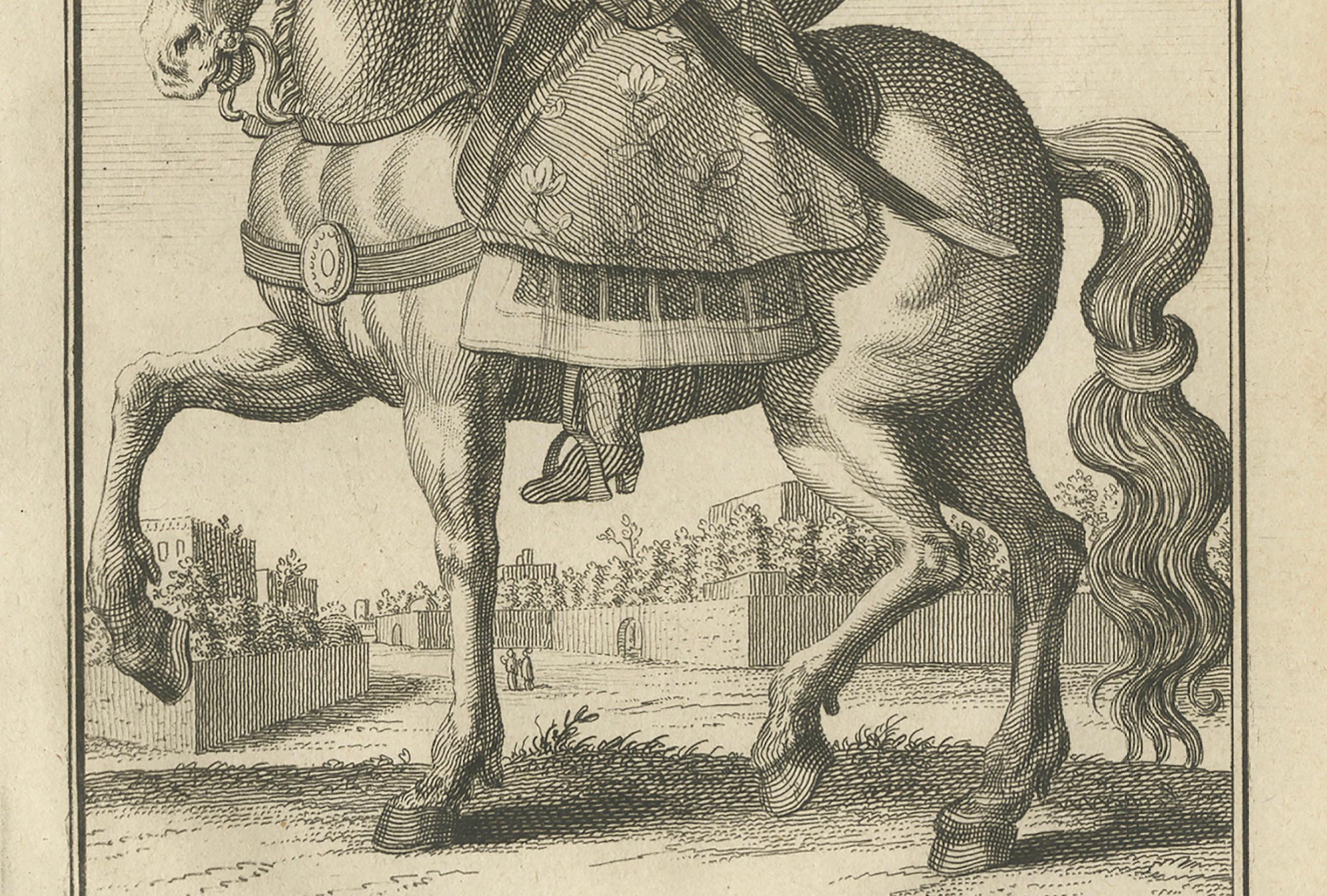 Soldado persa montado - Traje militar safávida, c.1730 en Bueno estado para la venta en Langweer, NL