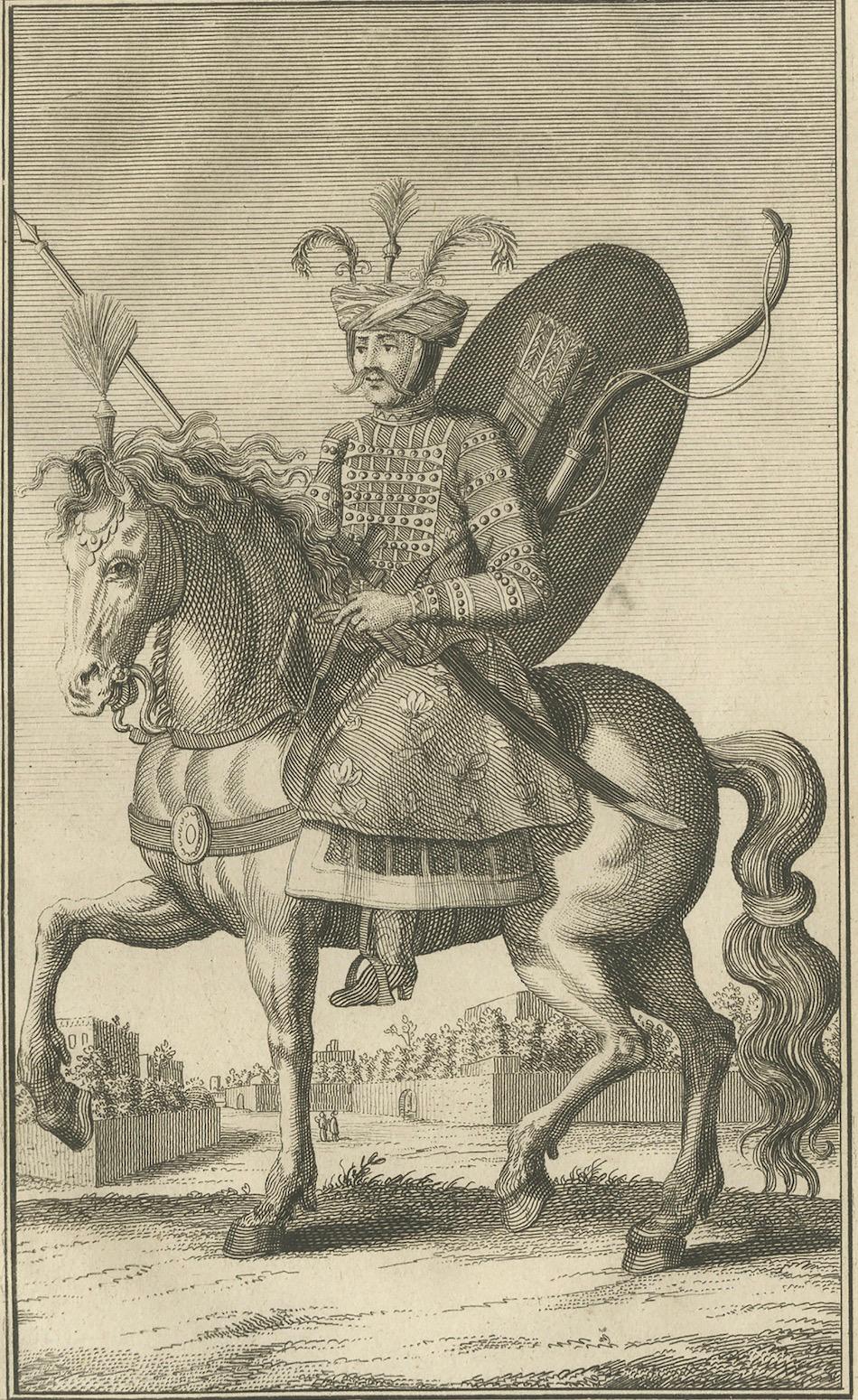 Soldado persa montado - Traje militar safávida, c.1730 en venta 1