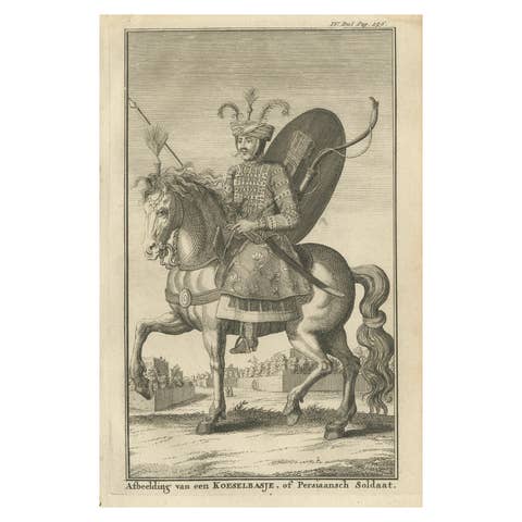Mounted Persian Soldier – Safavid Military Costume, c.1730
