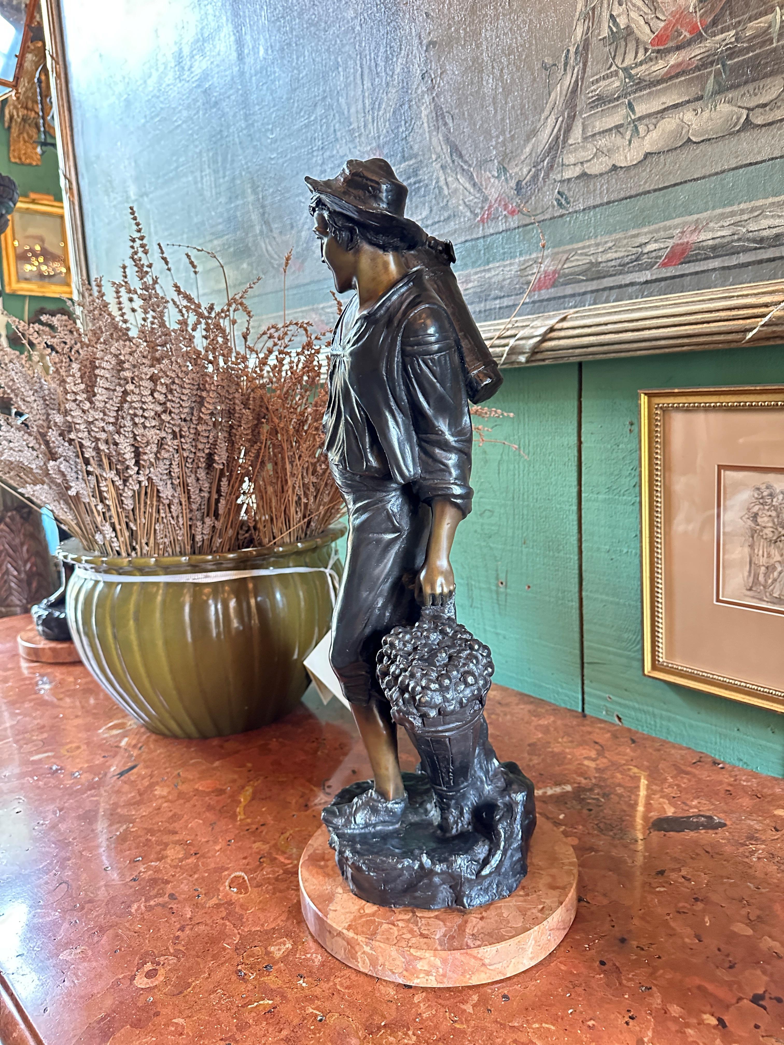 Mounted Sculpture Bust Bronze on Marble Base Bibelot Decorative Center Art Piece For Sale 8