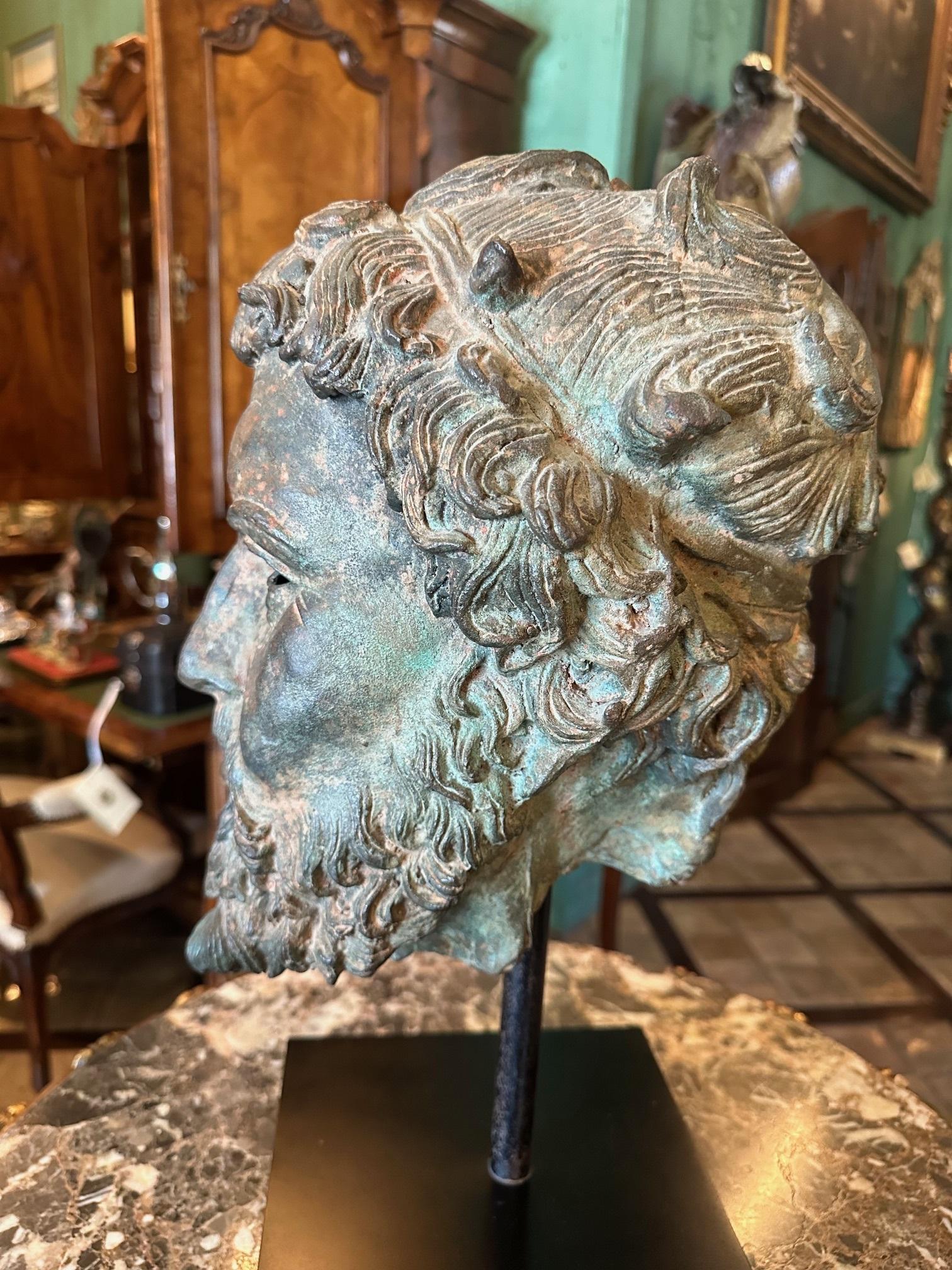 Busto Escultura Montado en Bronce sobre Base Bibelot Objeto Decorativo Pieza central en venta 10