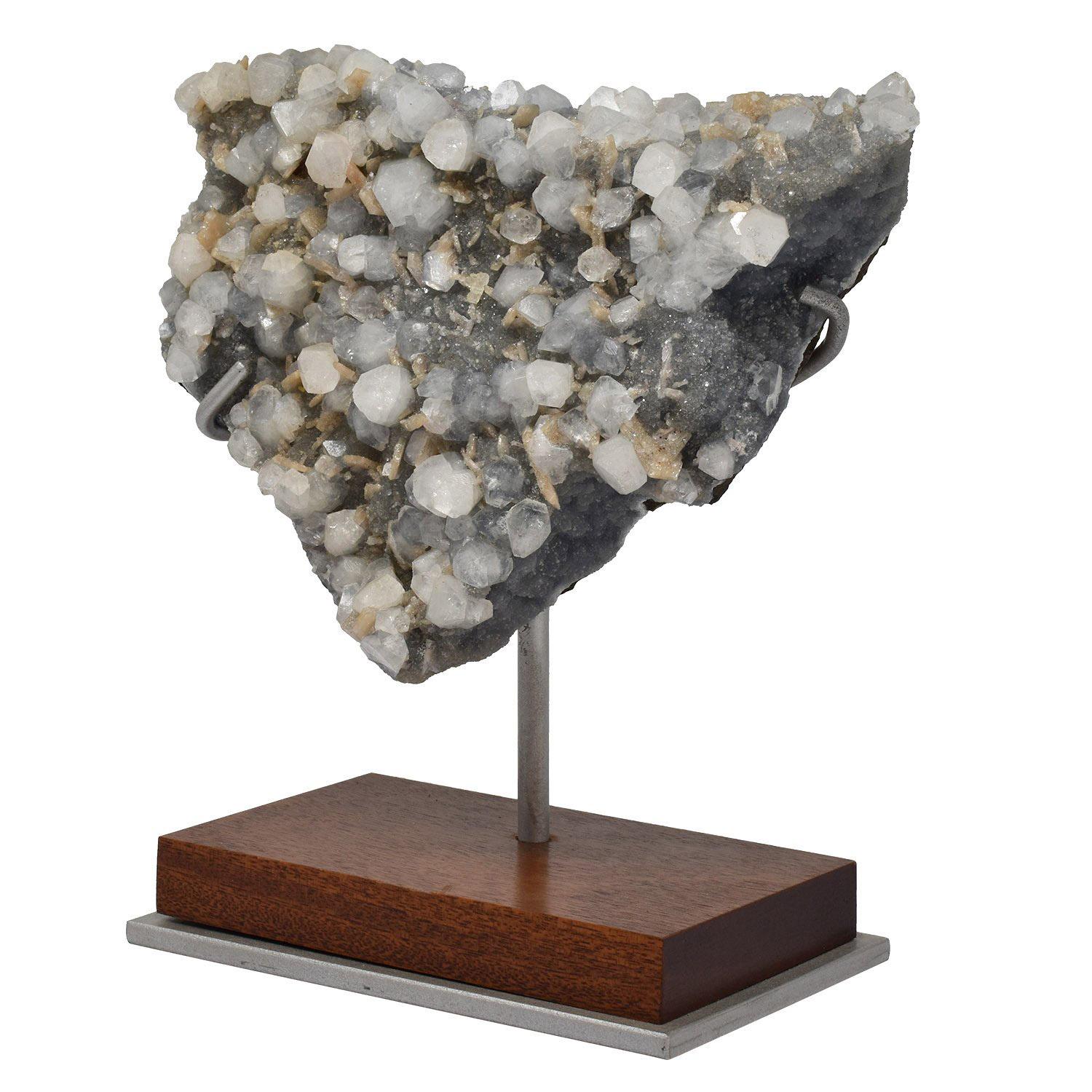 Other Mounted Specimen: Apophyllite, Stilbite, Chalcedony For Sale