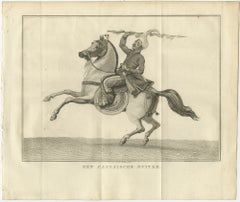 Mounted Warrior of the Kassai Region – Antique Costume Print, circa 1800