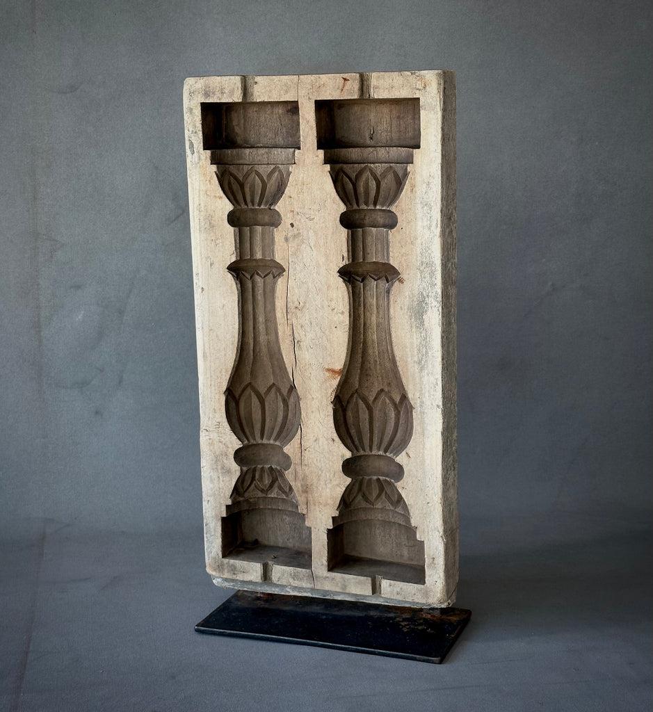 Late 19th Century Mounted Wooden Balustrade Molds For Sale