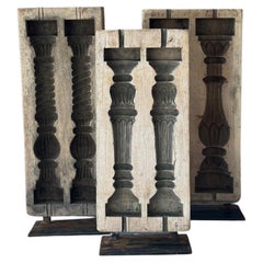 Antique Mounted Wooden Balustrade Molds