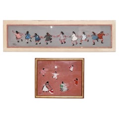 Moura Chabor Folk Art Paintings circa 1940s
