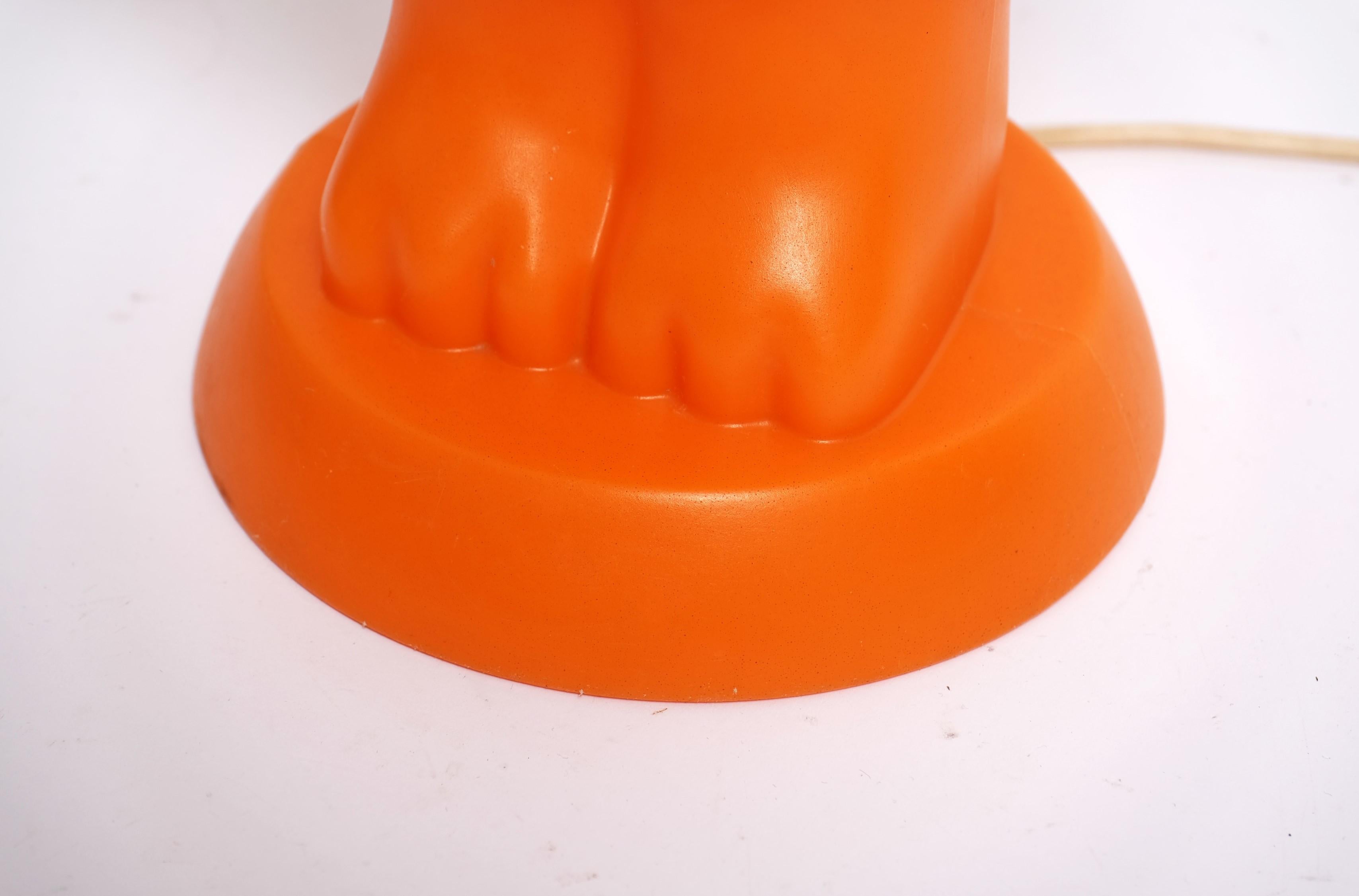 Orange Mouse Table / Floor Lamp Space Age Plastic, Germany 1970s For Sale 12