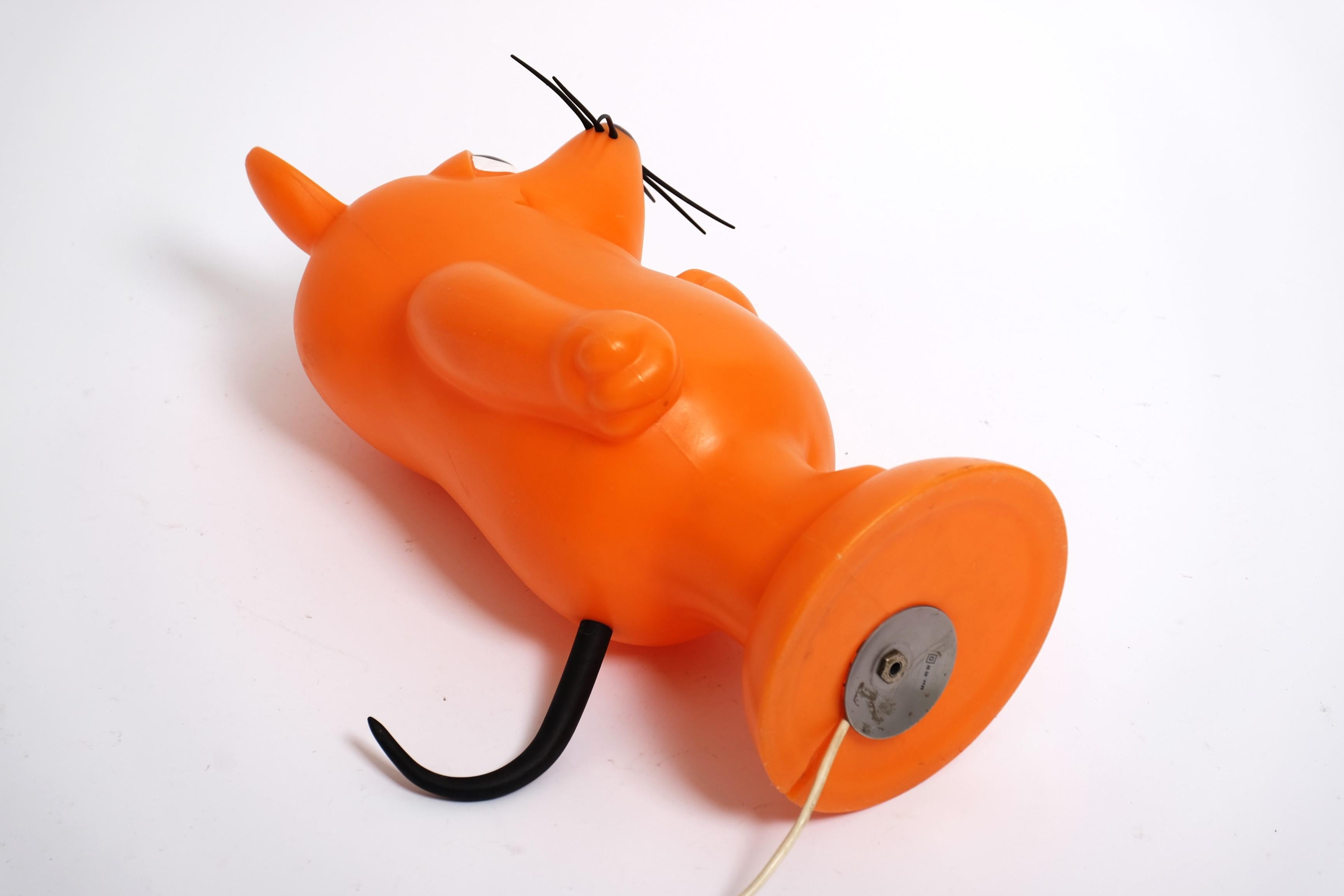 Orange Mouse Table / Floor Lamp Space Age Plastic, Germany 1970s For Sale 13