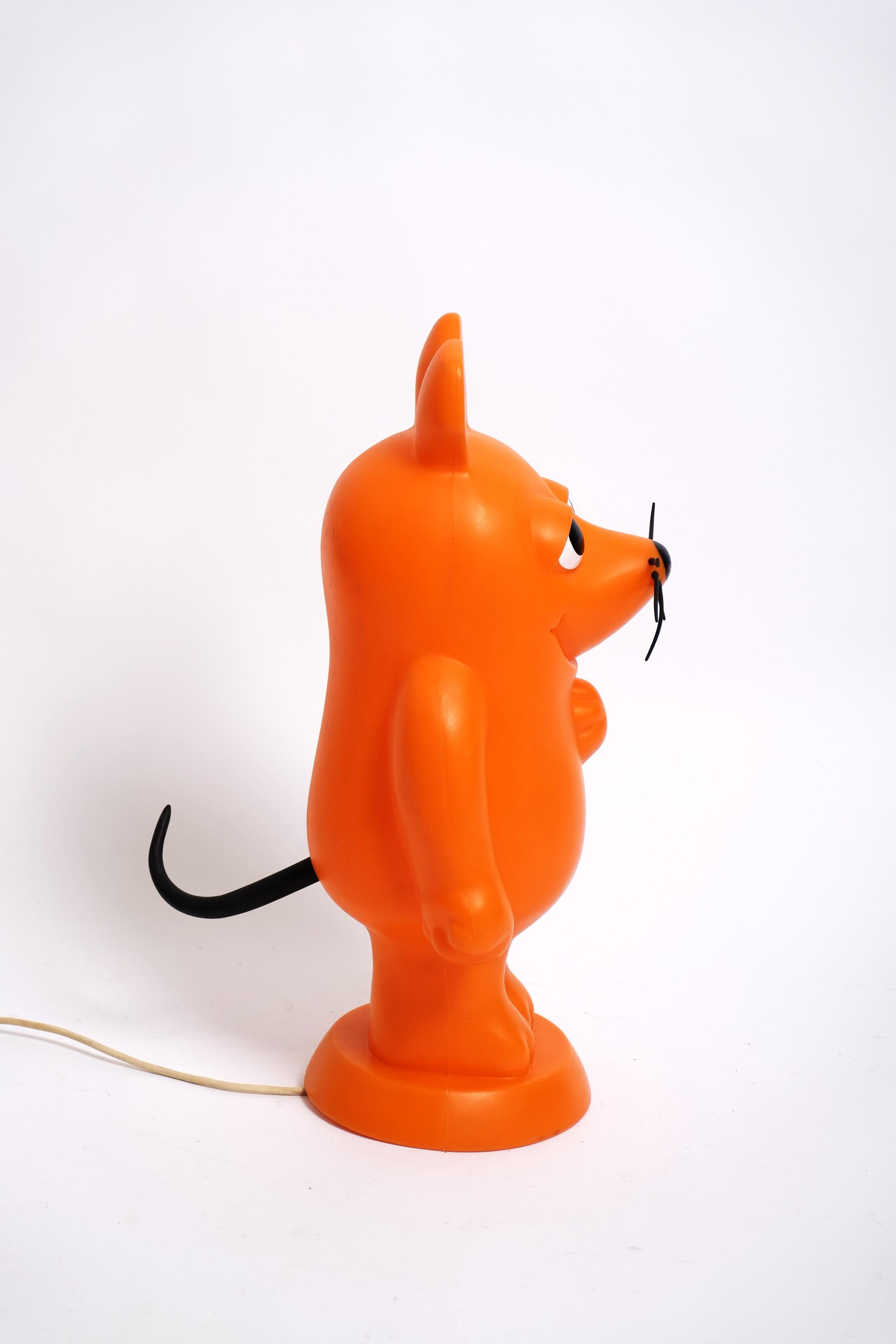 Late 20th Century Orange Mouse Table / Floor Lamp Space Age Plastic, Germany 1970s For Sale