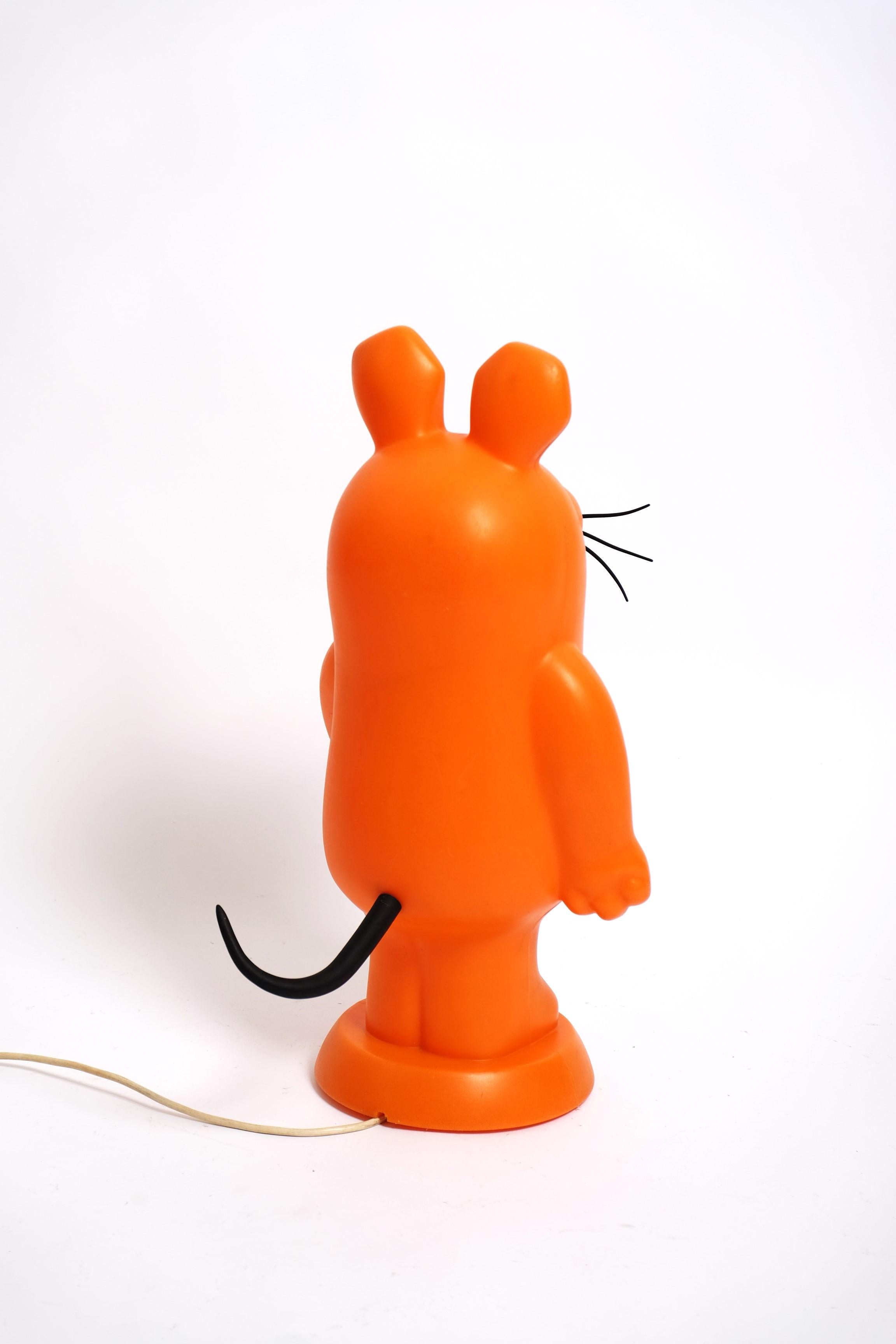 Orange Mouse Table / Floor Lamp Space Age Plastic, Germany 1970s For Sale 1