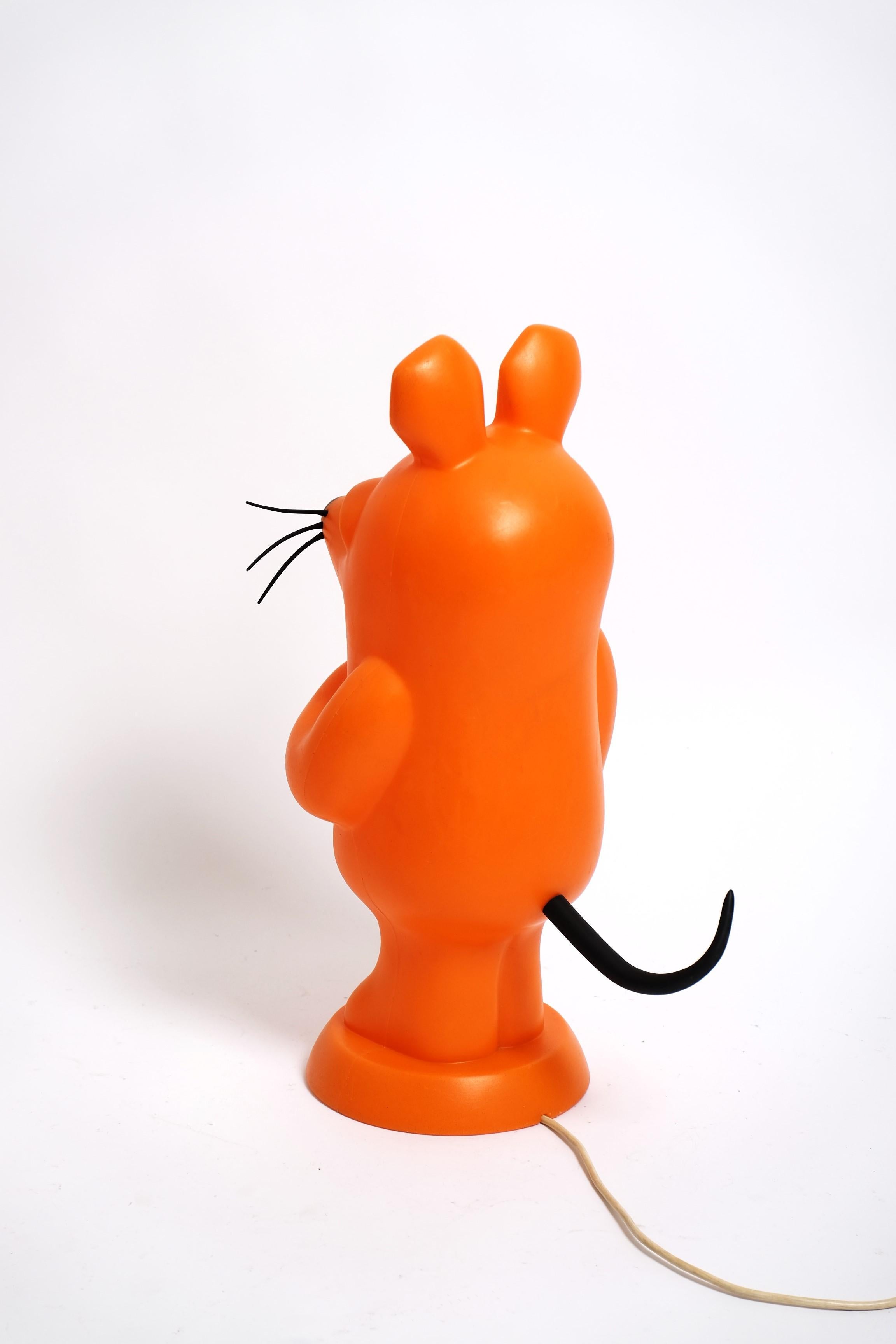 Orange Mouse Table / Floor Lamp Space Age Plastic, Germany 1970s For Sale 2