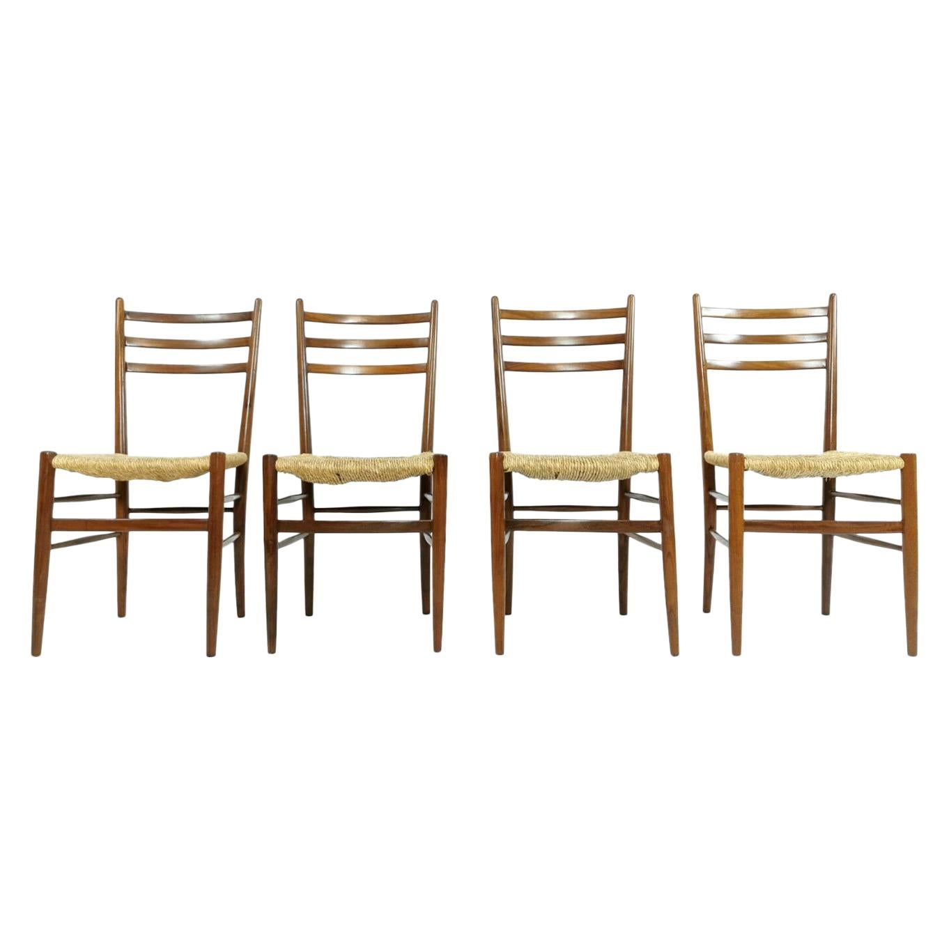 Mouse over image to zoom Italian Teak Dining Chairs-with Rush Seats, Vintage