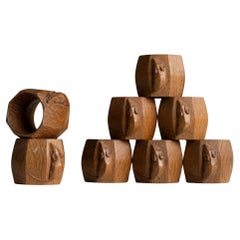 Mouseman Napkin Rings, England circa 1960