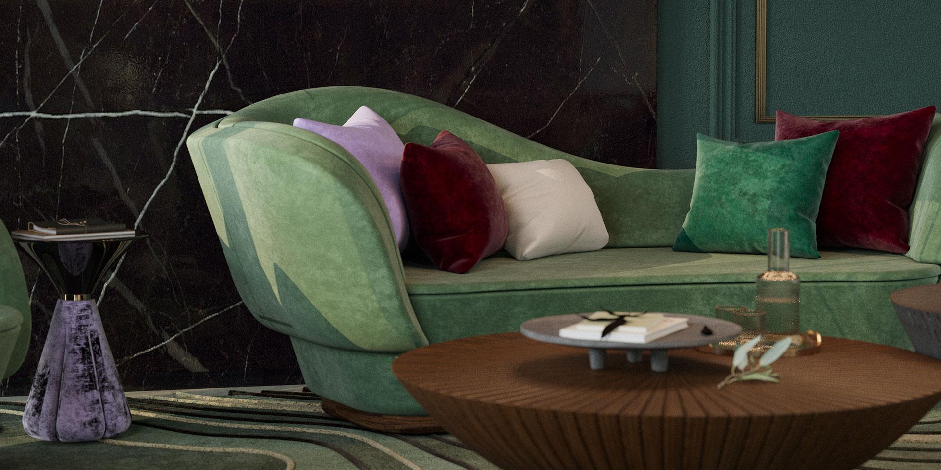 Mousgoum Zweisitzer-Sofa von Alma De Luce (Wildleder) im Angebot