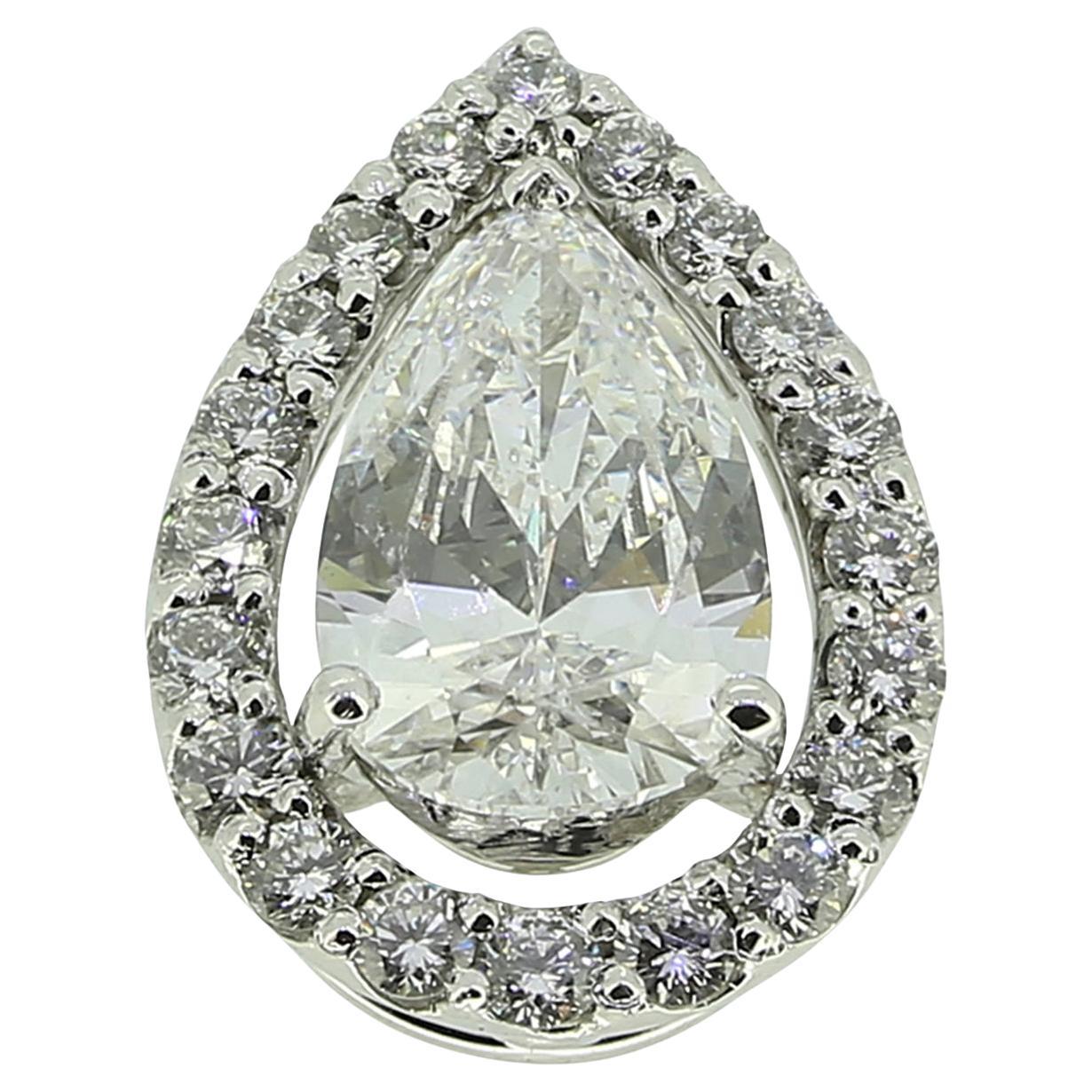 Moussaieff 2.0 Carat Pear Cut Diamond Pendant For Sale