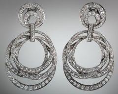 Boucles d'oreilles multi-cercles en diamant Moussaieff