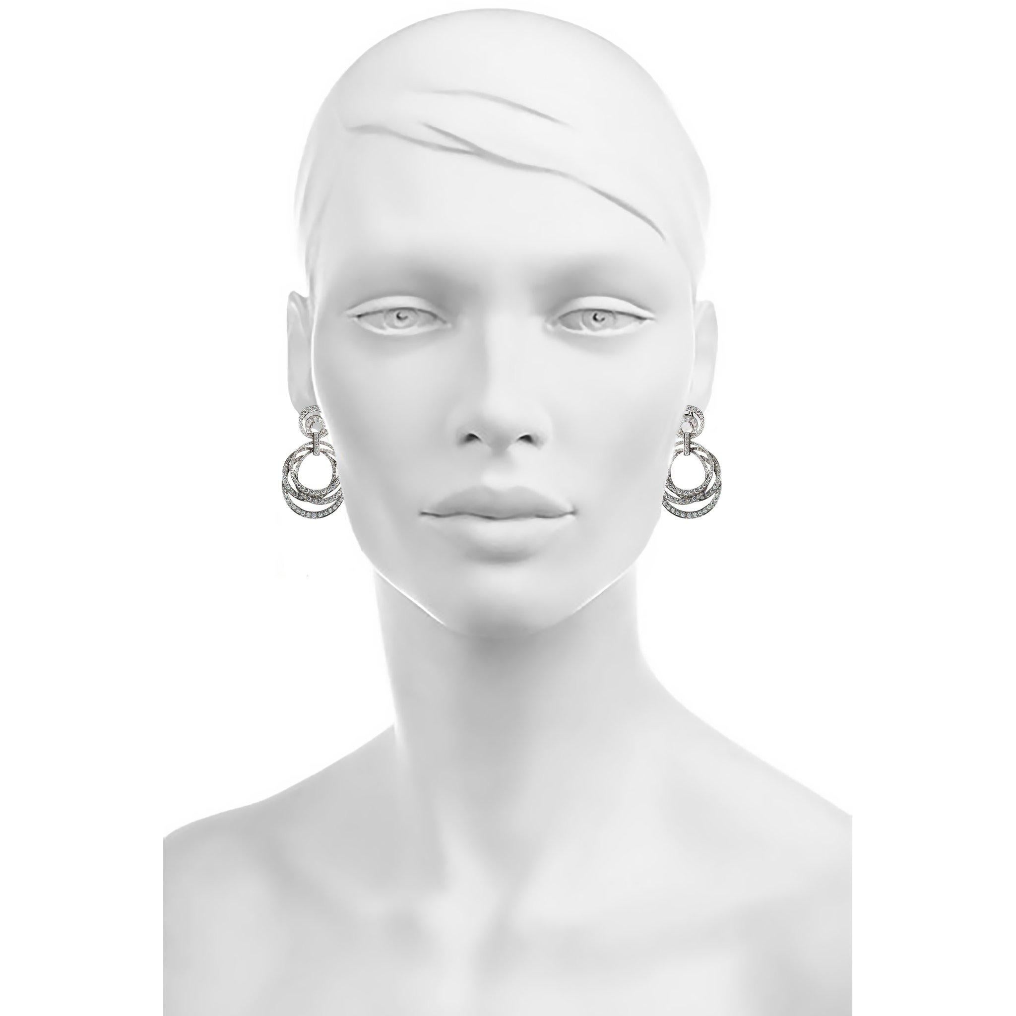 Women's or Men's Moussaieff Diamond Multi-Hoop Earrings