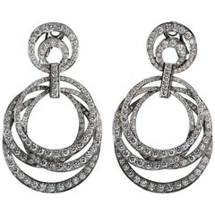 Boucles d'oreilles multi-cercles en diamant Moussaieff
