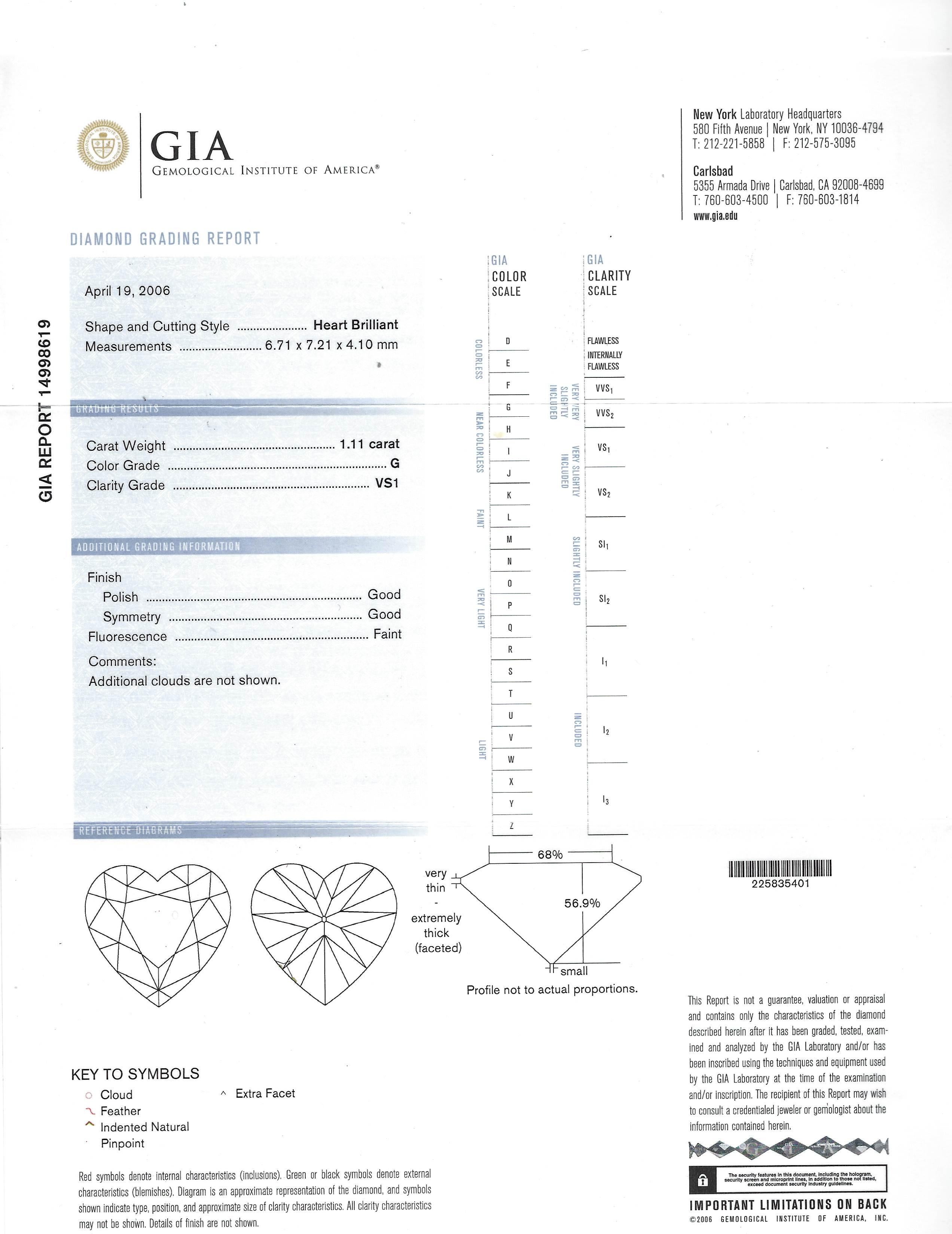Orecchini pendenti in platino con diamante a cuore Moussaieff GIA in vendita 10