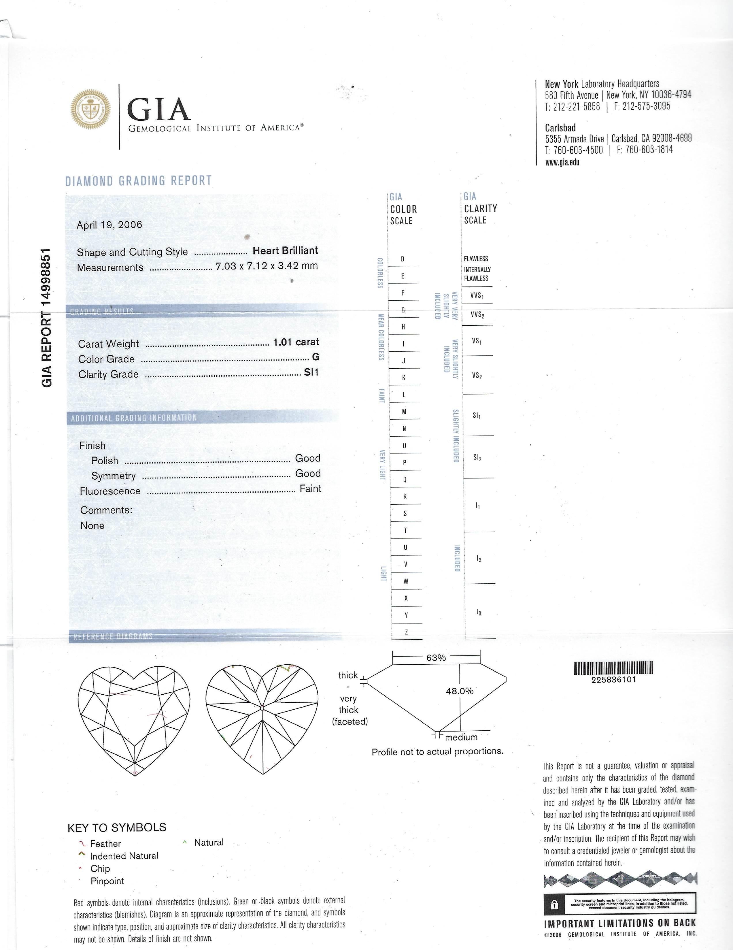 Moussaieff Heart Diamond Platinum Dangle Earrings GIA For Sale 8