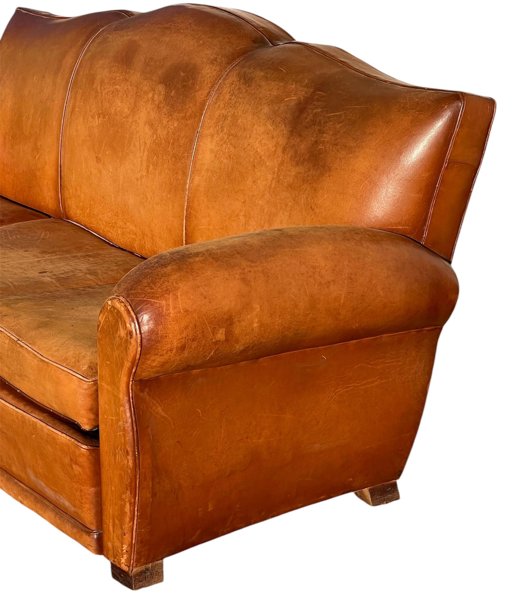 Pelle Divano Club a 3 posti Moustache in vendita