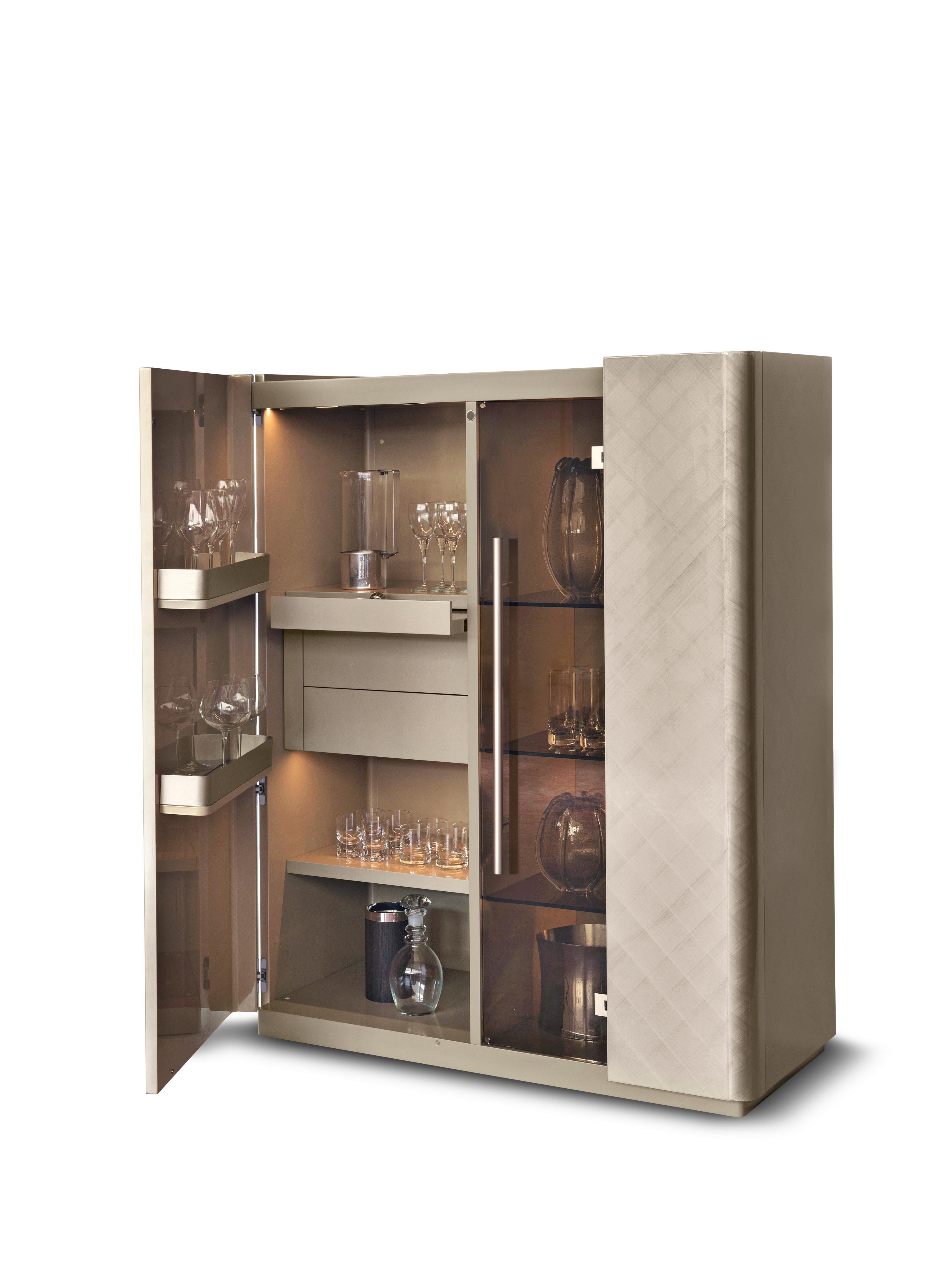Post-Modern Moustique Cocktail 5044 Cabinet by Redeco For Sale
