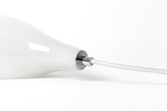 Mouth Blown Glass Lamp in White, Leech by Stoft 2017, Contemporary
