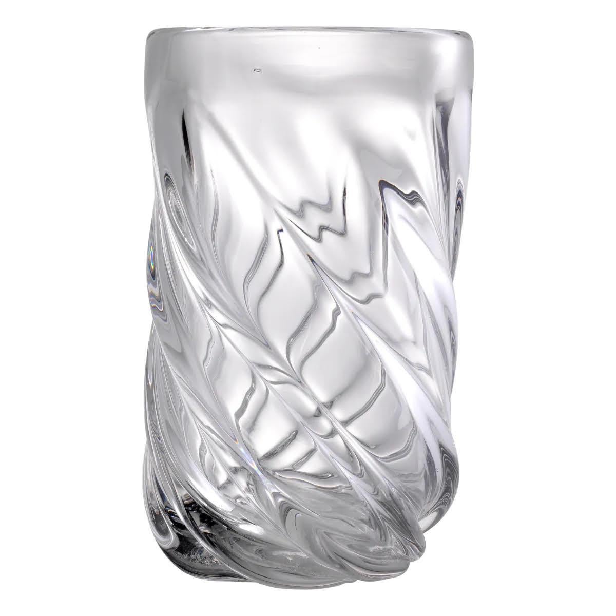 Moderno Vaso di vetro soffiato a bocca, modello alto, trasparente, fatto a mano. in vendita