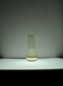 Mouth Blown Holmegaard Glass Vase in a Light Amber Color