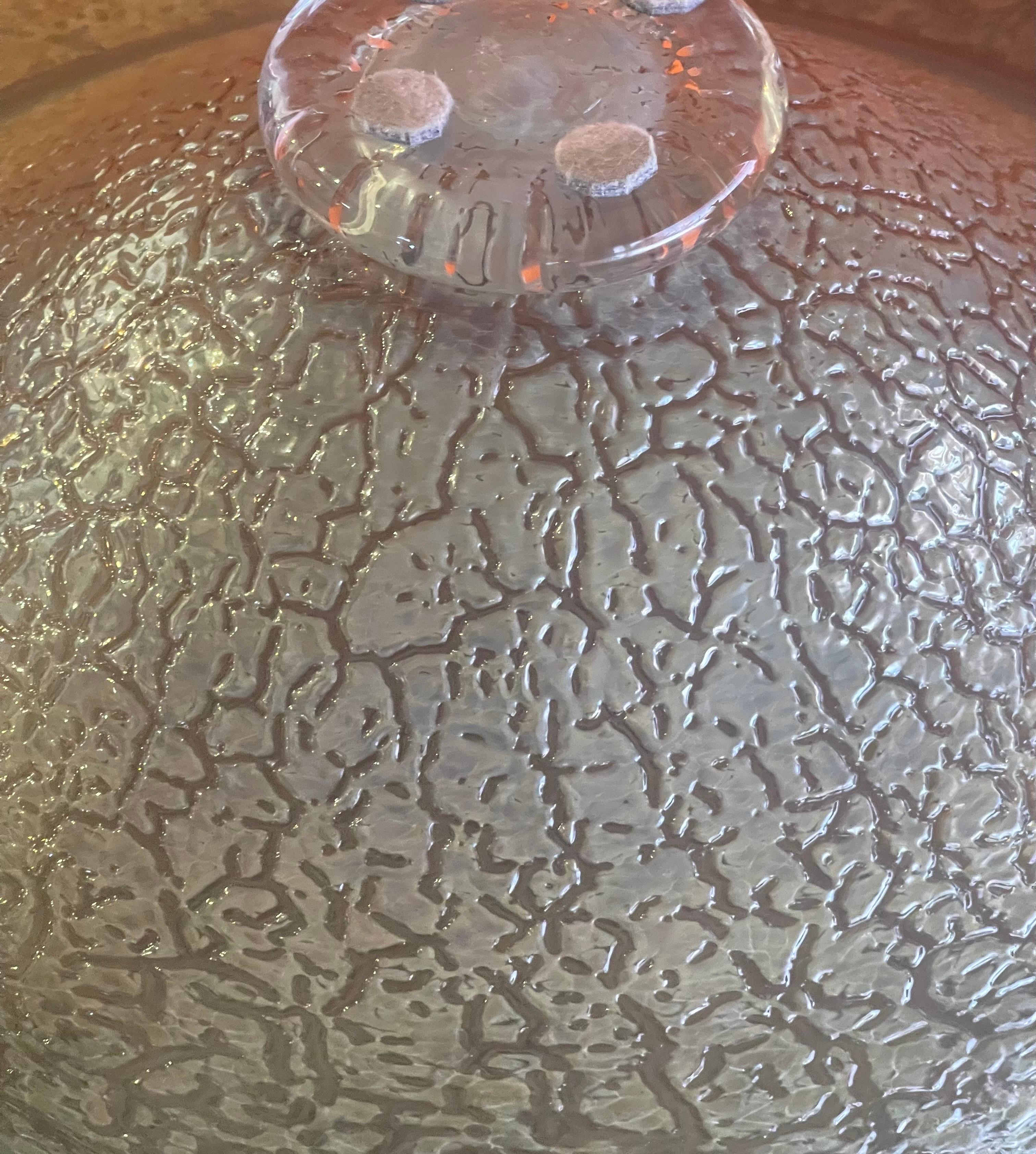 Schale/Tafelaufsatz aus mundgeblasenem Jade-Craquel-Kunstglas von Willsea & O''Brien im Angebot 2