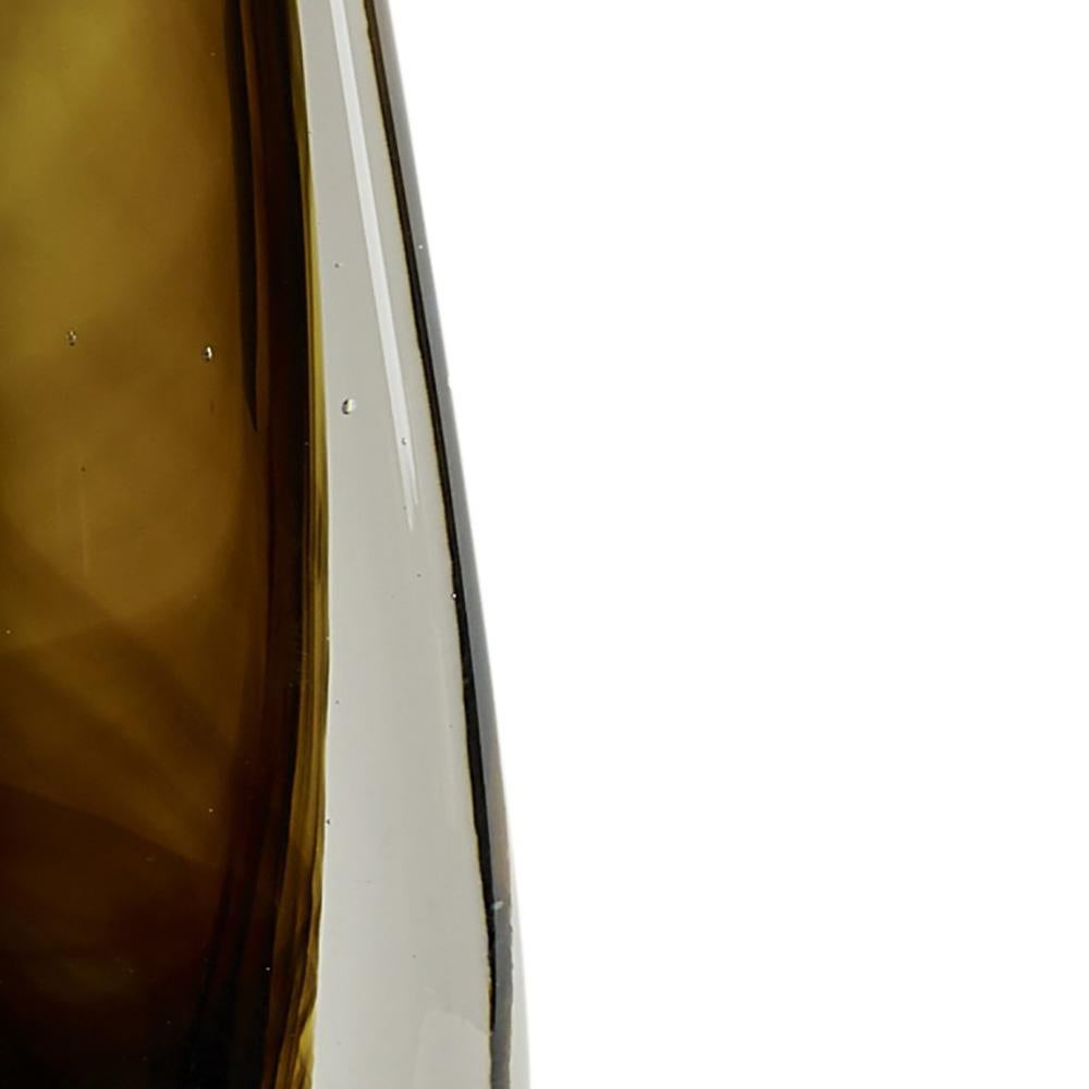 Lampes de bureau Sommerso en verre de Murano soufflé à la bouche, Cristallo et verre fumé en vente 3