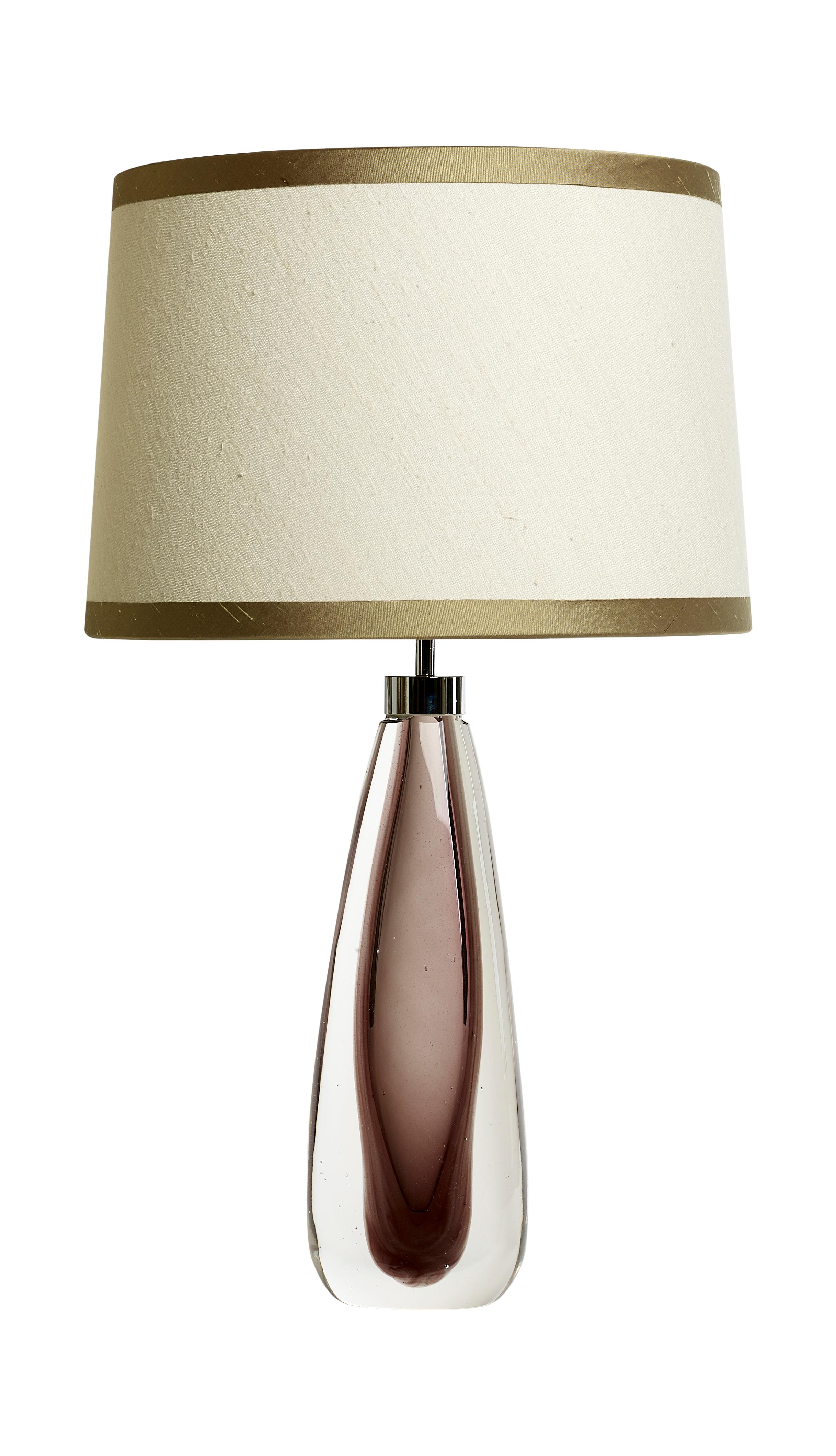 Lampade da tavolo in vetro di Murano Glass Sommerso soffiato a bocca in cristallo e ametista 2
